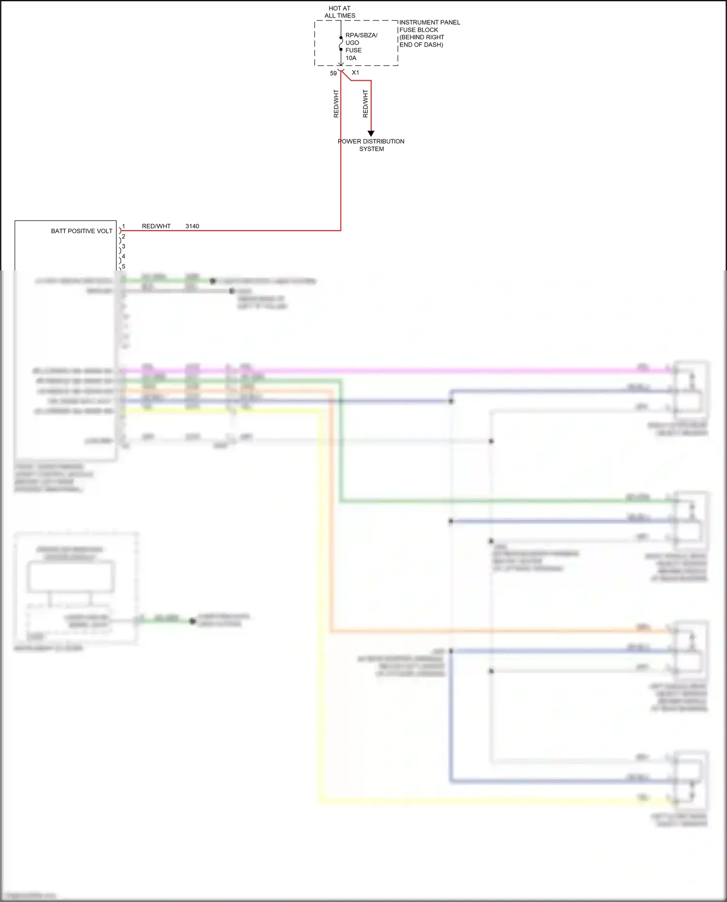 Chevrolet Traverse I facelift (2012-2017) dk blu wiring diagram  (38 of 50)