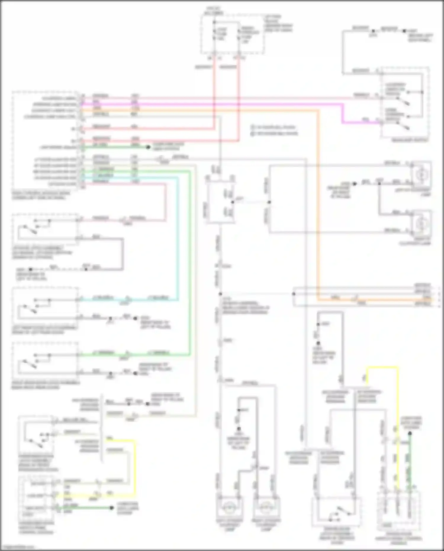 Wiring diagram driver door switch panel control module for Chevrolet Traverse I facelift (2012-2017) (2 of 18)