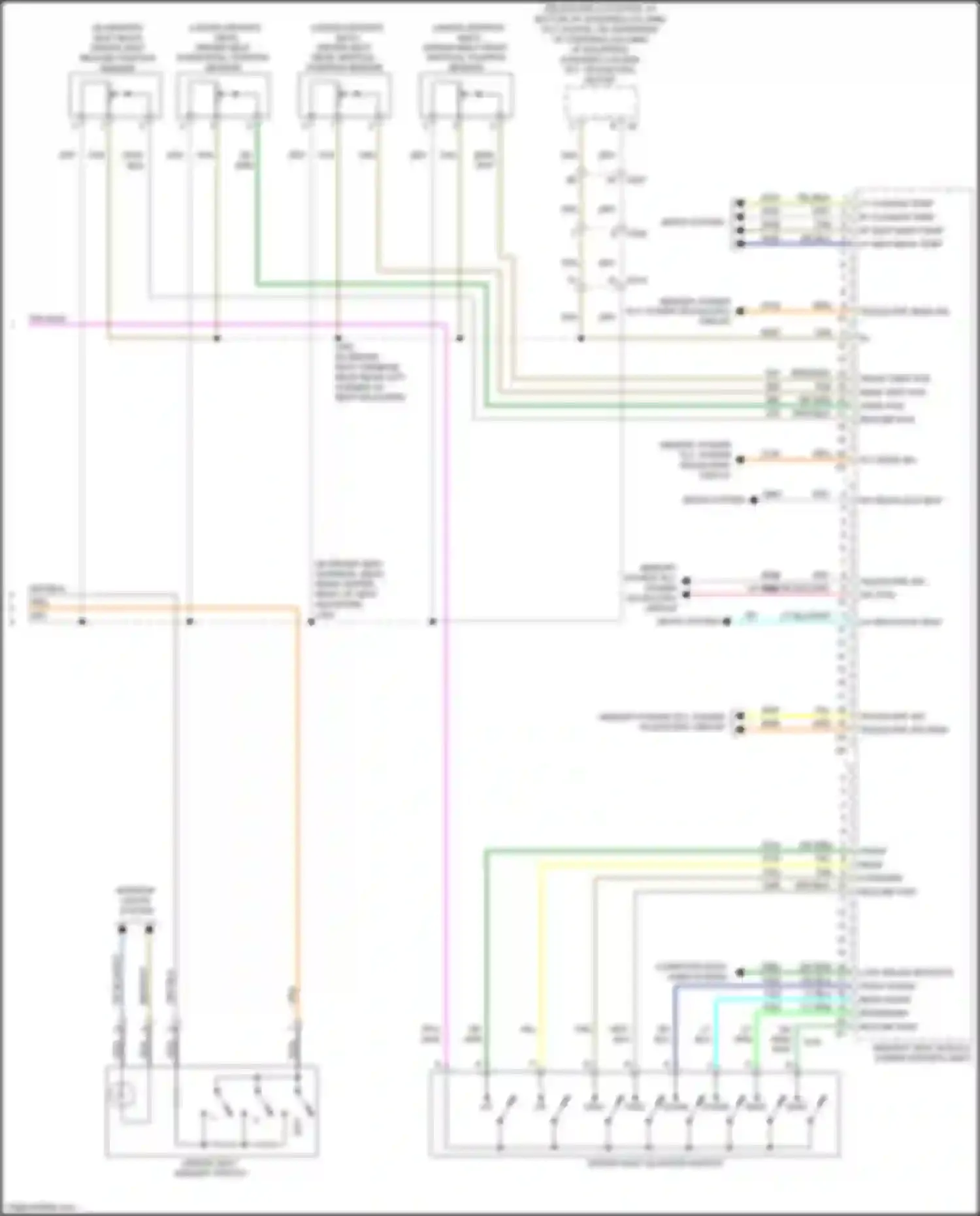 Wiring diagram driver seat rear vertical position sensor for Chevrolet Traverse I facelift (2012-2017) (1 of 1)