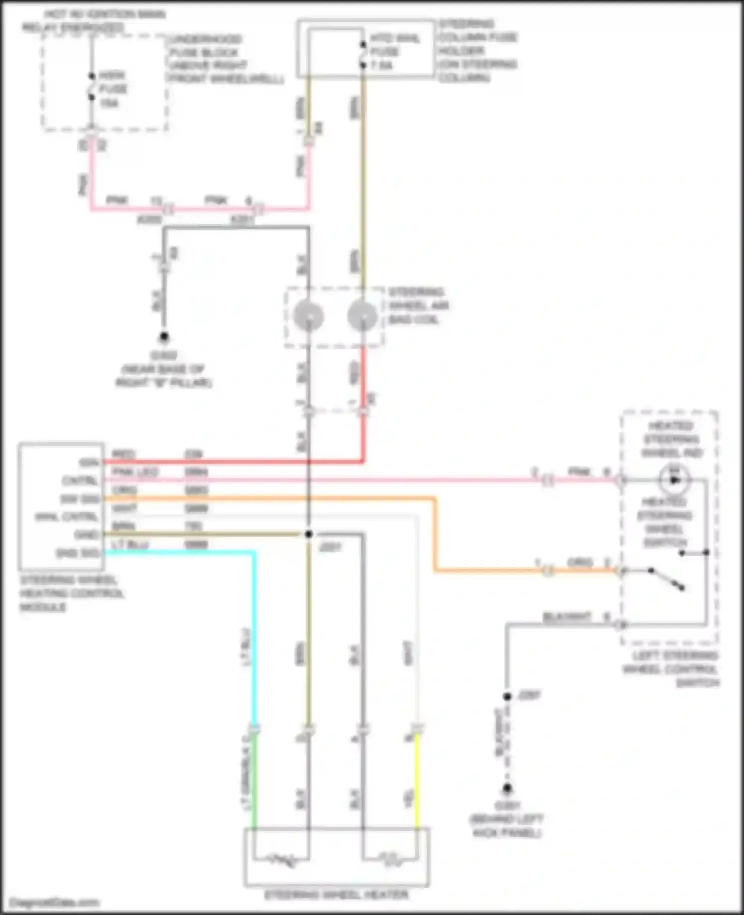 Wiring diagram hsw fuse for Chevrolet Traverse I facelift (2012-2017) (1 of 2)