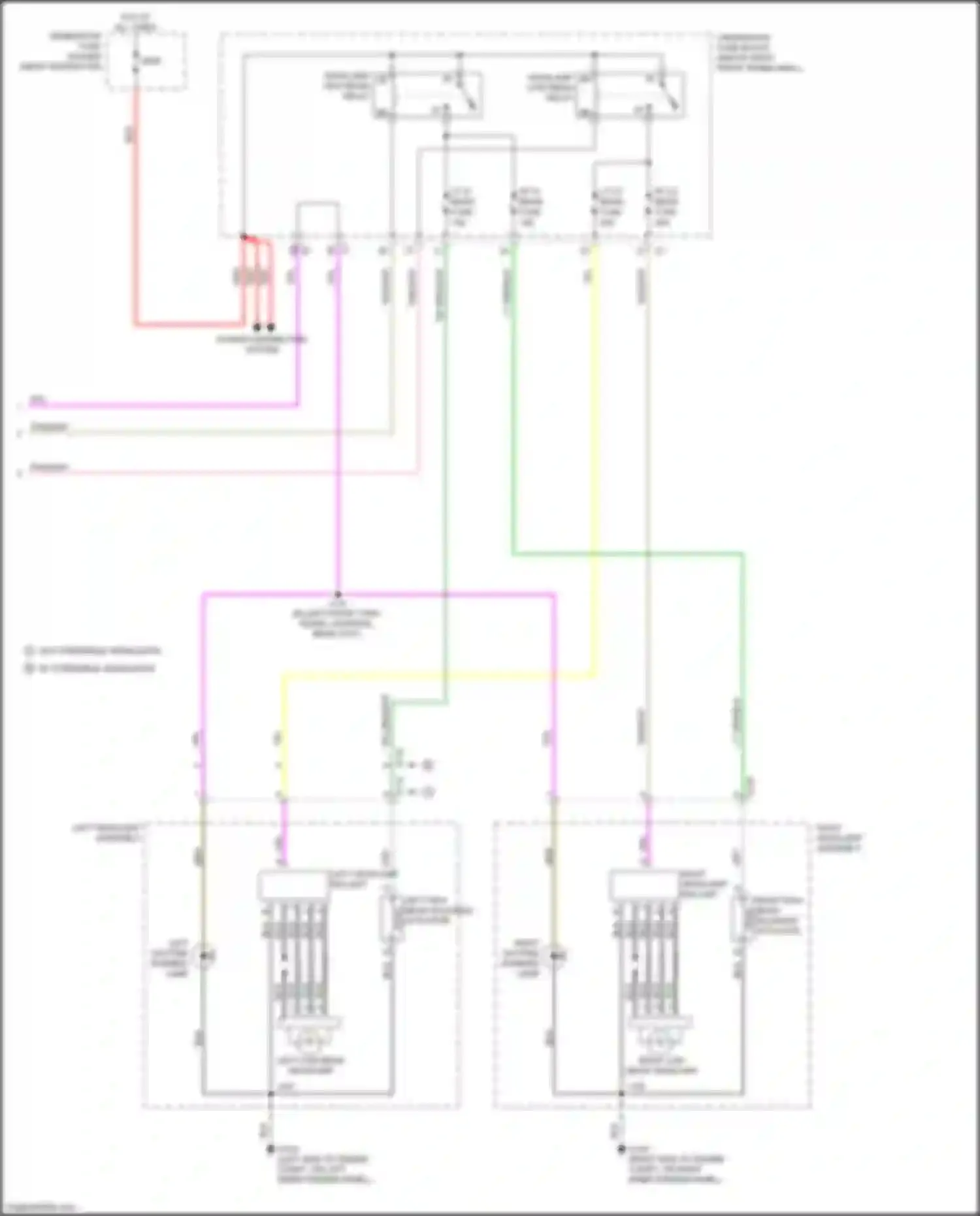 Wiring diagram left headlamp ballast for Chevrolet Traverse I facelift (2012-2017) (2 of 2)