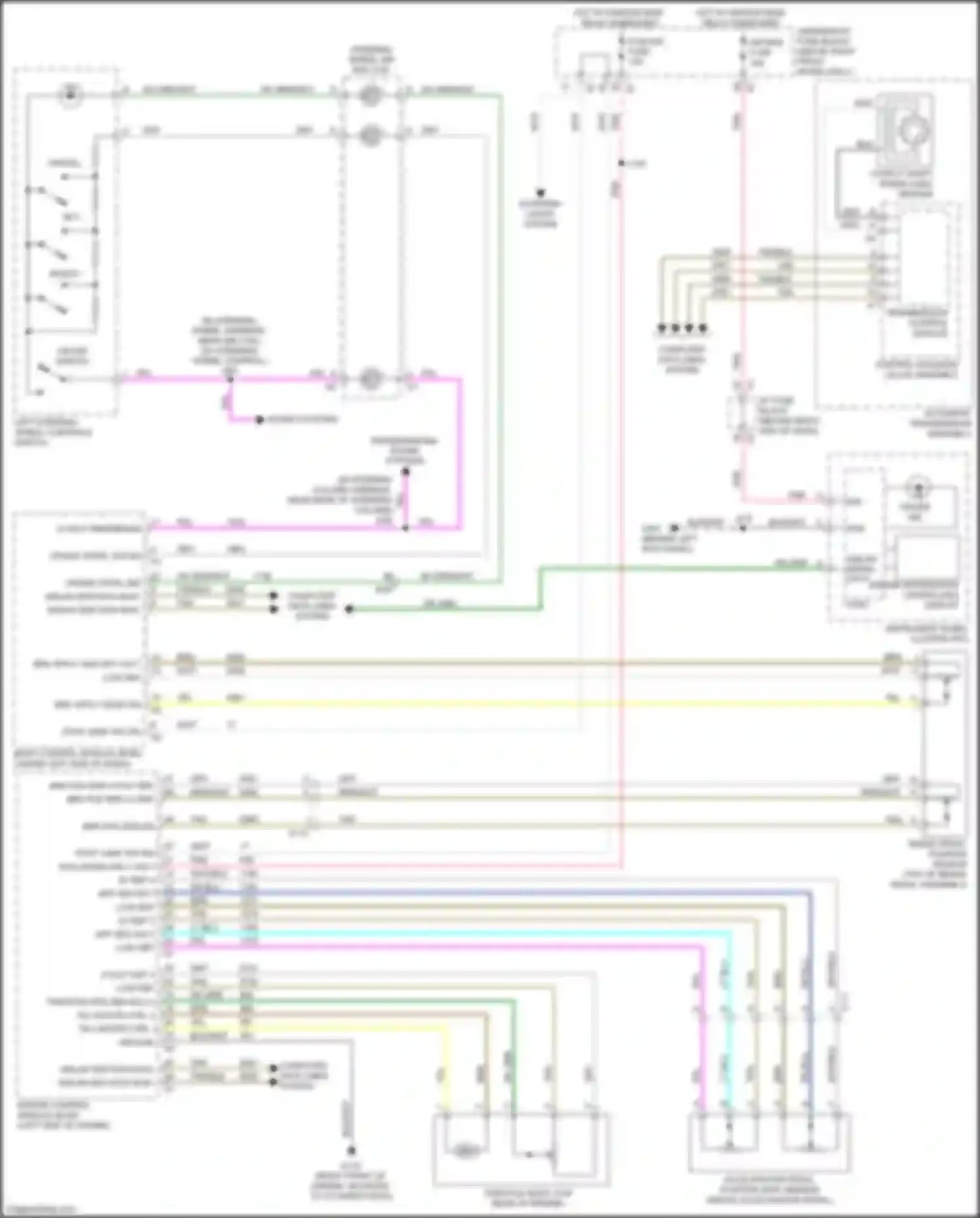 Wiring diagram left steering wheel controls switch for Chevrolet Traverse I facelift (2012-2017) (1 of 1)