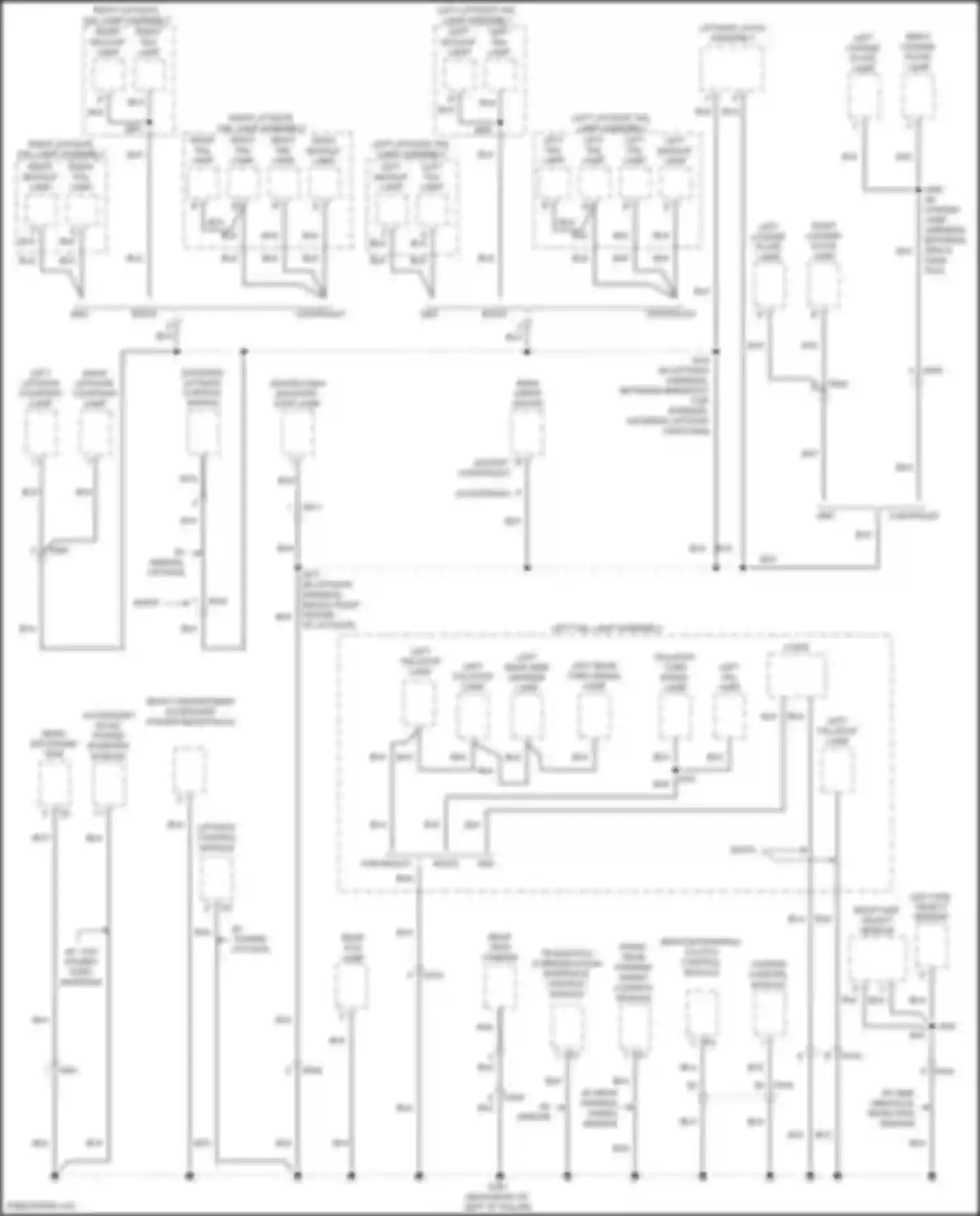 Wiring diagram left tail lamp for Chevrolet Traverse I facelift (2012-2017) (2 of 2)