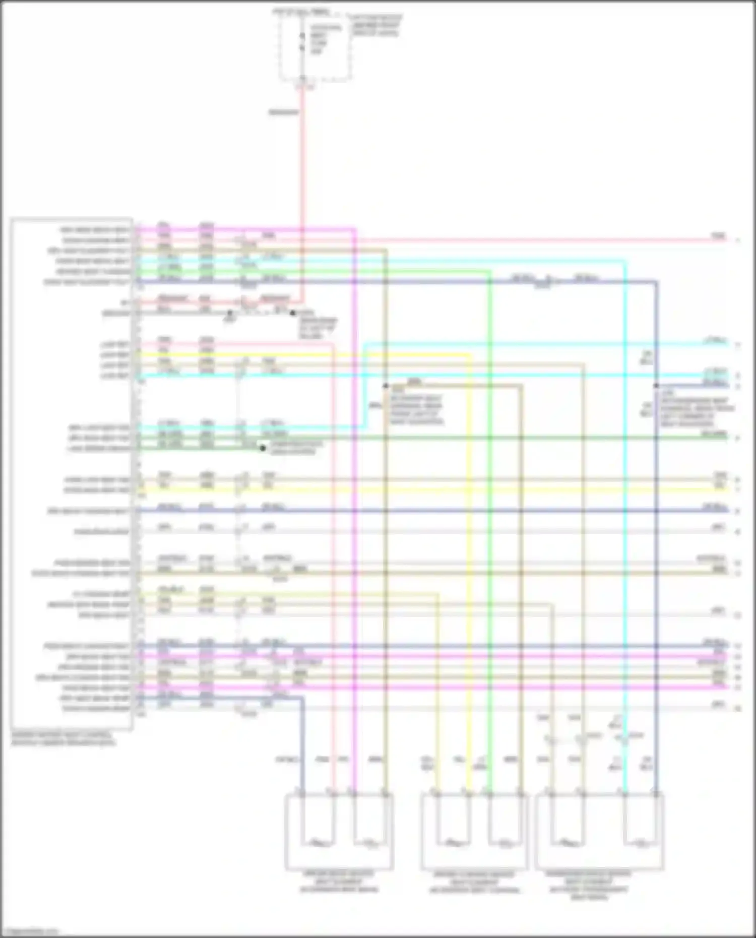 Wiring diagram passenger back heated seat element for Chevrolet Traverse I facelift (2012-2017) (3 of 4)