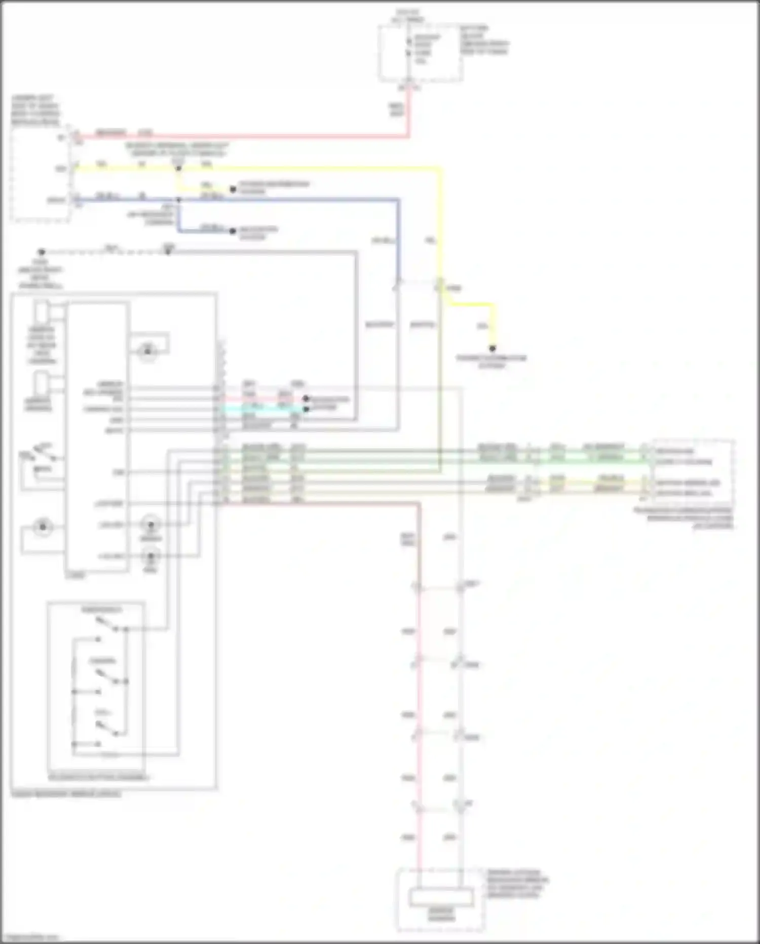 Wiring diagram telematics button assembly for Chevrolet Traverse I facelift (2012-2017) (1 of 1)