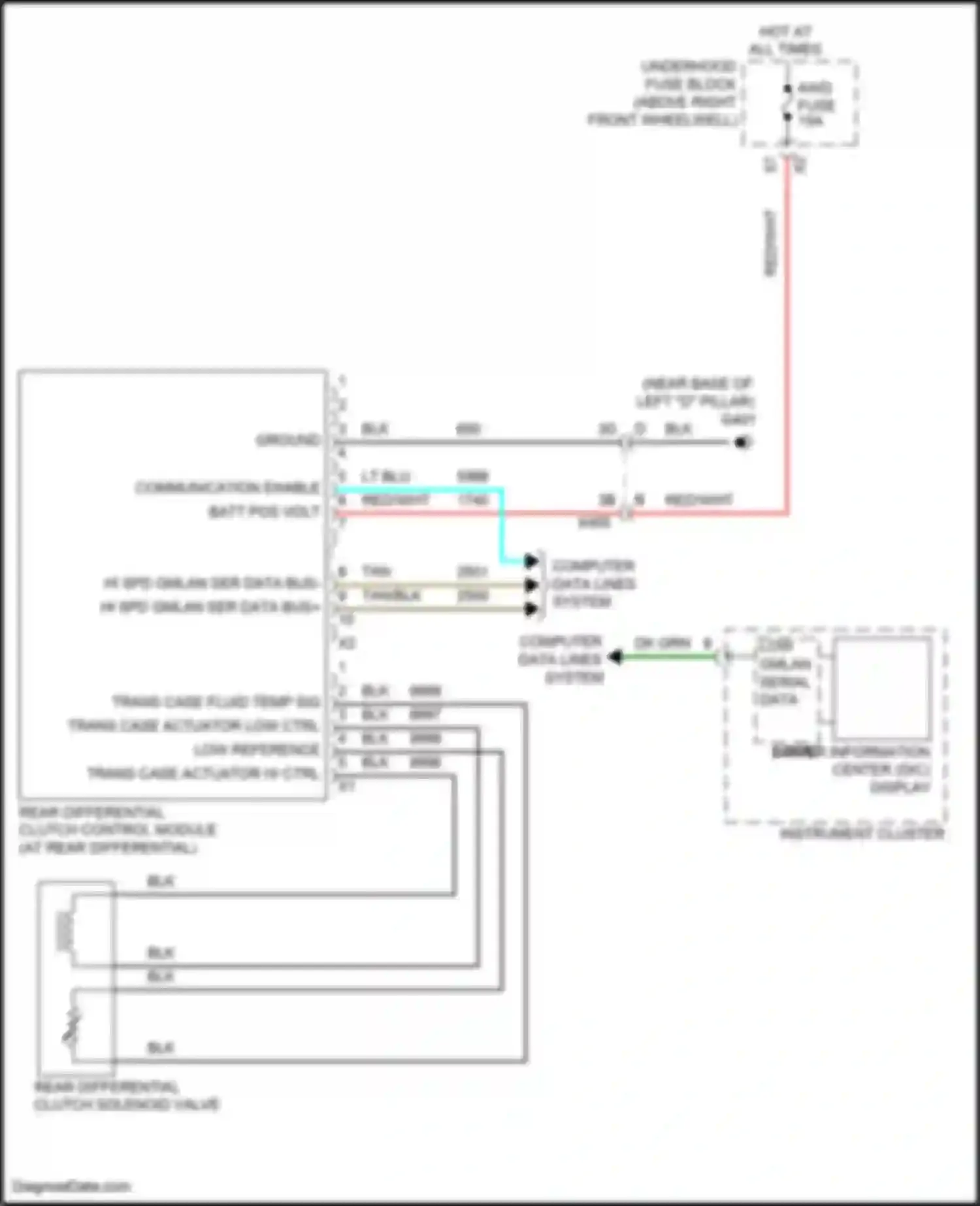Wiring diagram trans case fluid temp sig for Chevrolet Traverse I facelift (2012-2017) (1 of 1)