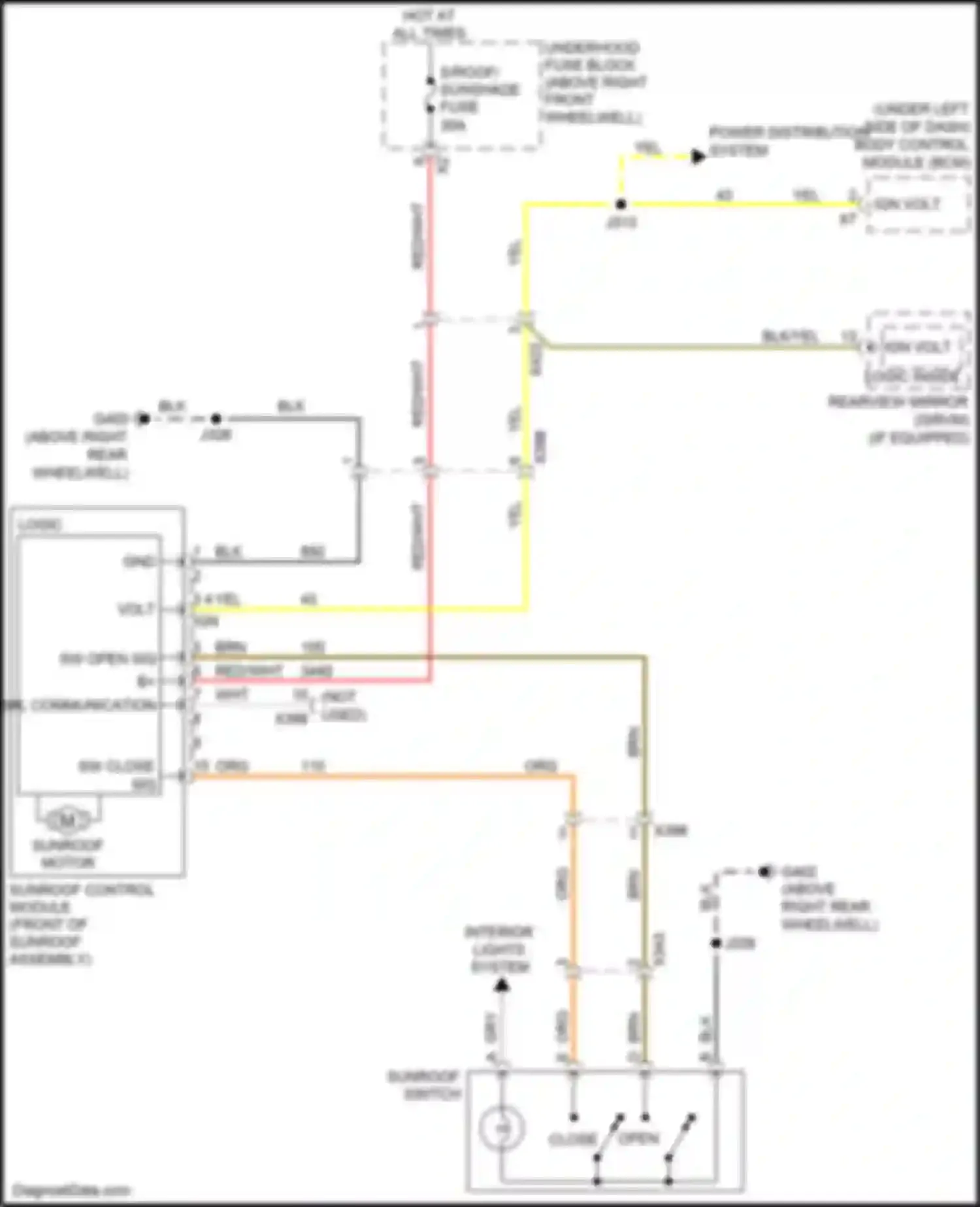 Wiring diagram underhood fuse block for Chevrolet Traverse I facelift (2012-2017) (28 of 43)