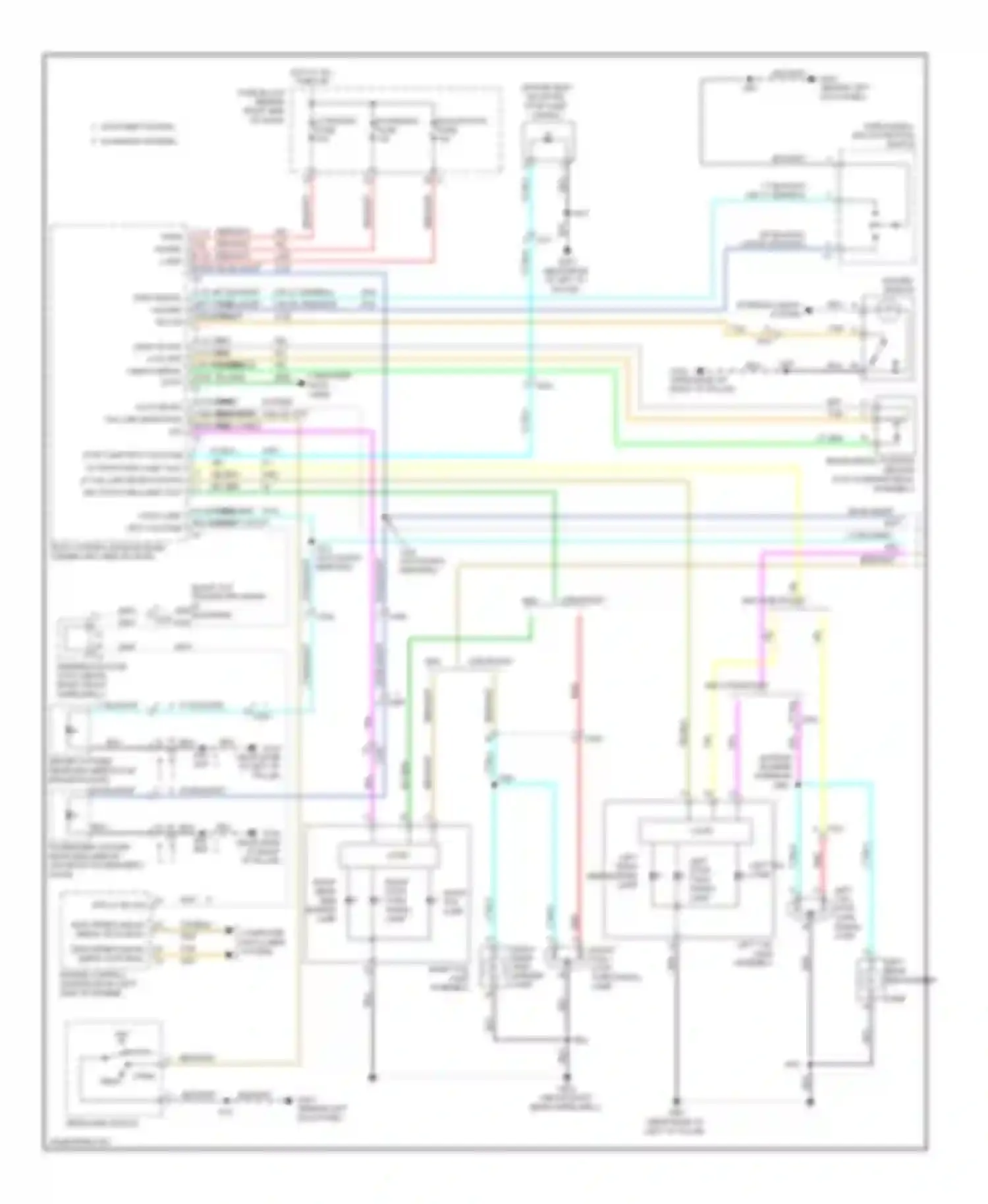 Traverse Chevrolet I (2008-2012): Exterior lamps circuit (1 of 2)