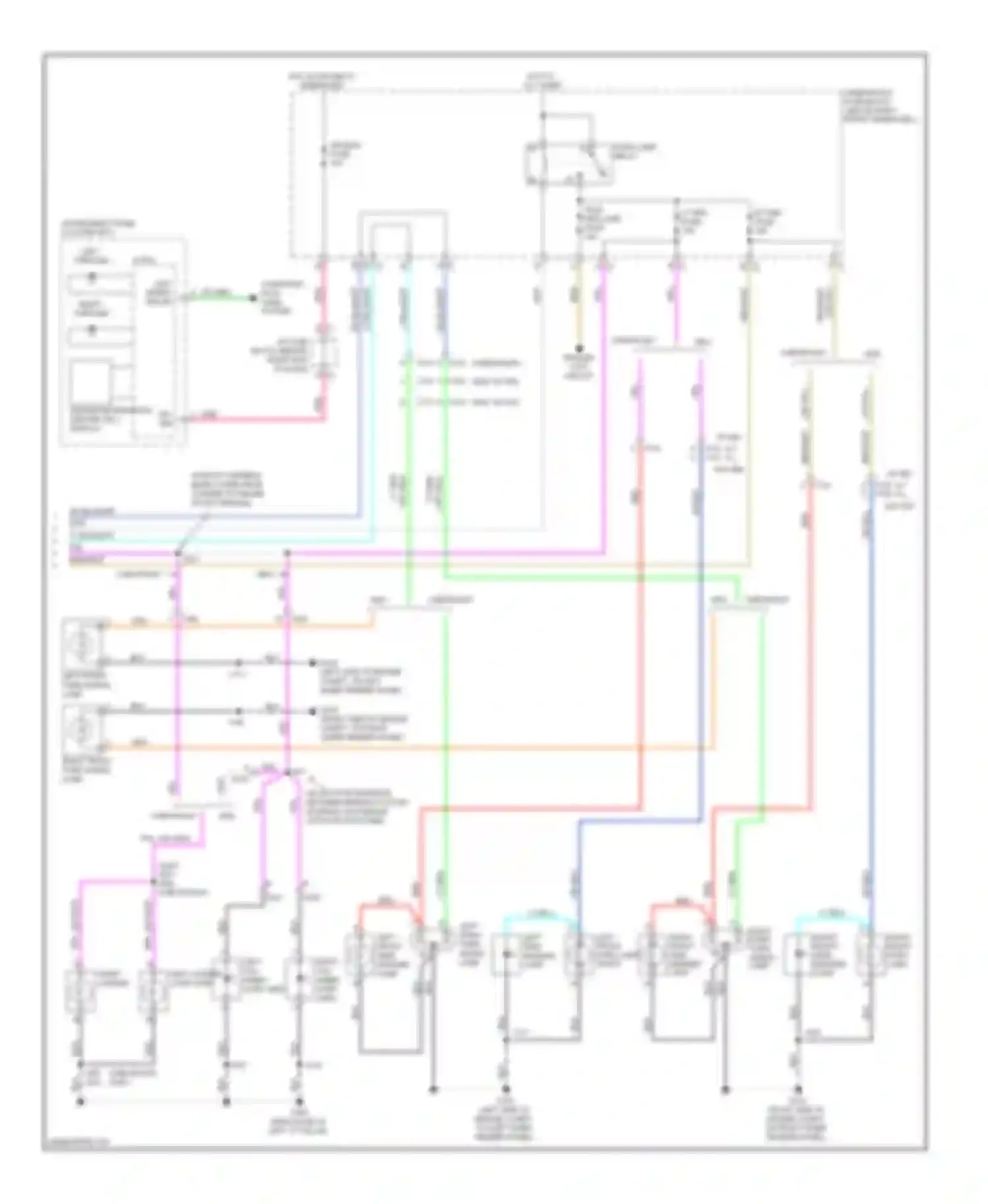 Traverse Chevrolet I (2008-2012): Exterior lamps circuit (2 of 2)
