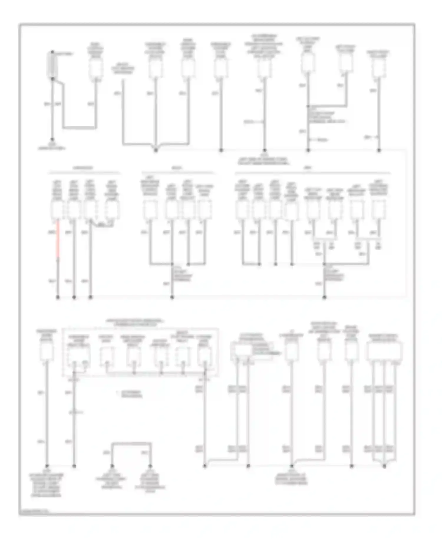 Traverse Chevrolet I (2008-2012): Ground distribution circuit (1 of 5)