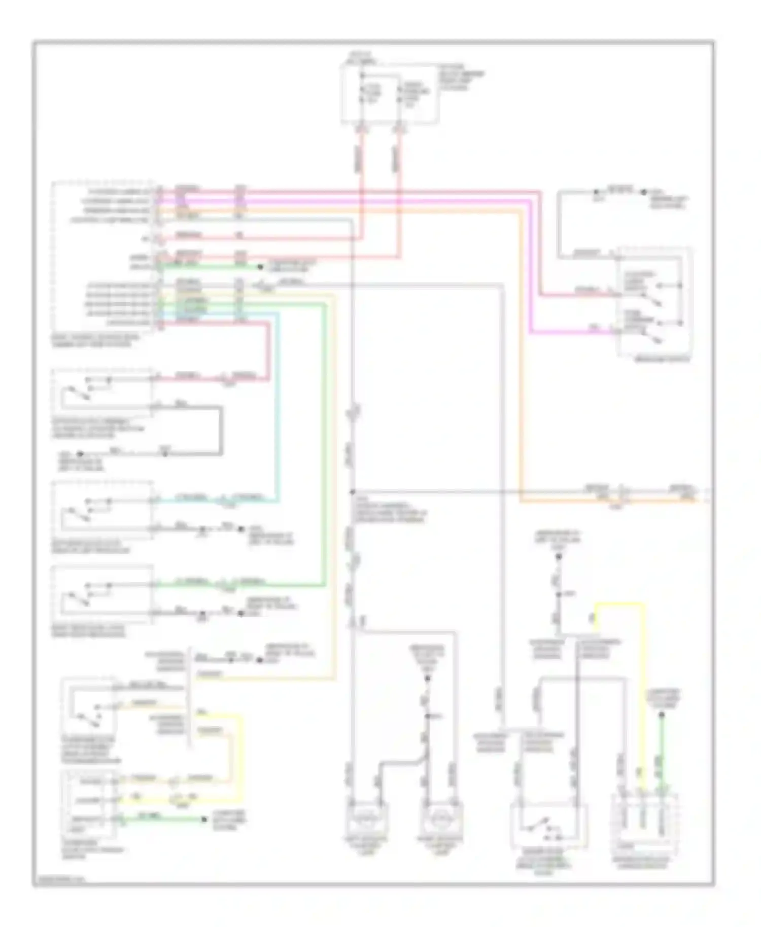 Traverse Chevrolet I (2008-2012): Courtesy lamps circuit (1 of 2)