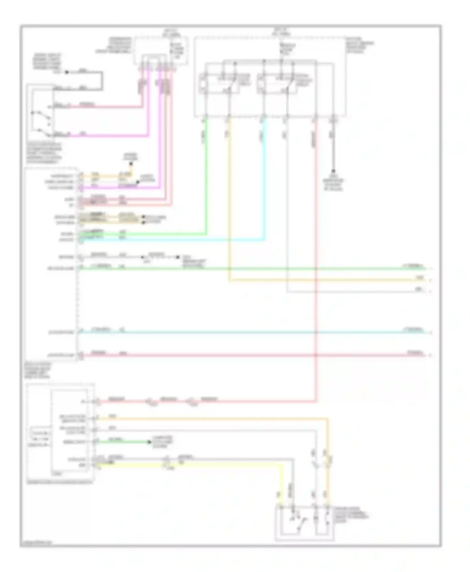 Traverse Chevrolet I (2008-2012): Power door locks circuit, with express up/down windows (1 of 2)