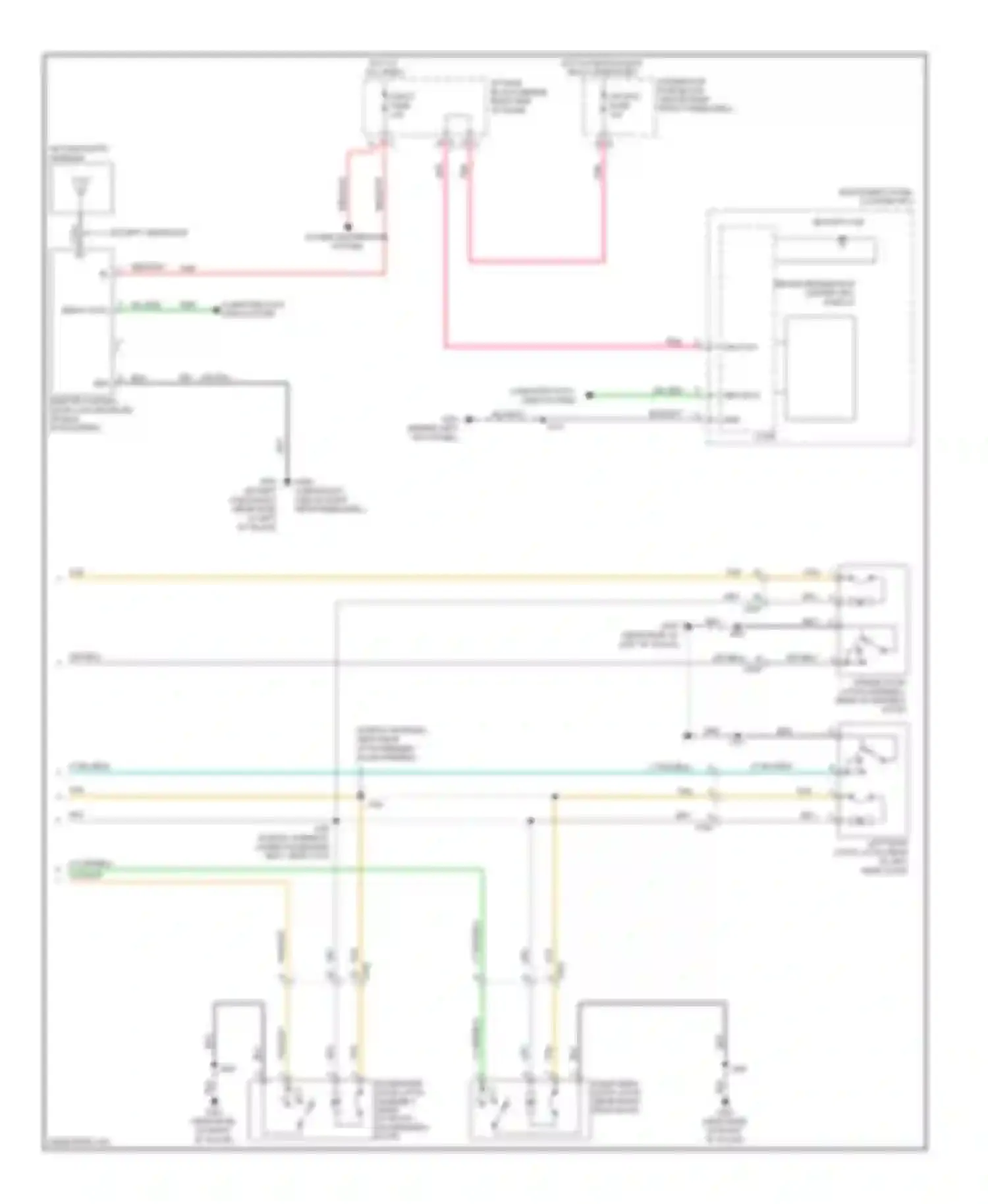 Traverse Chevrolet I (2008-2012): Power door locks circuit, without express up/down windows (2 of 2)