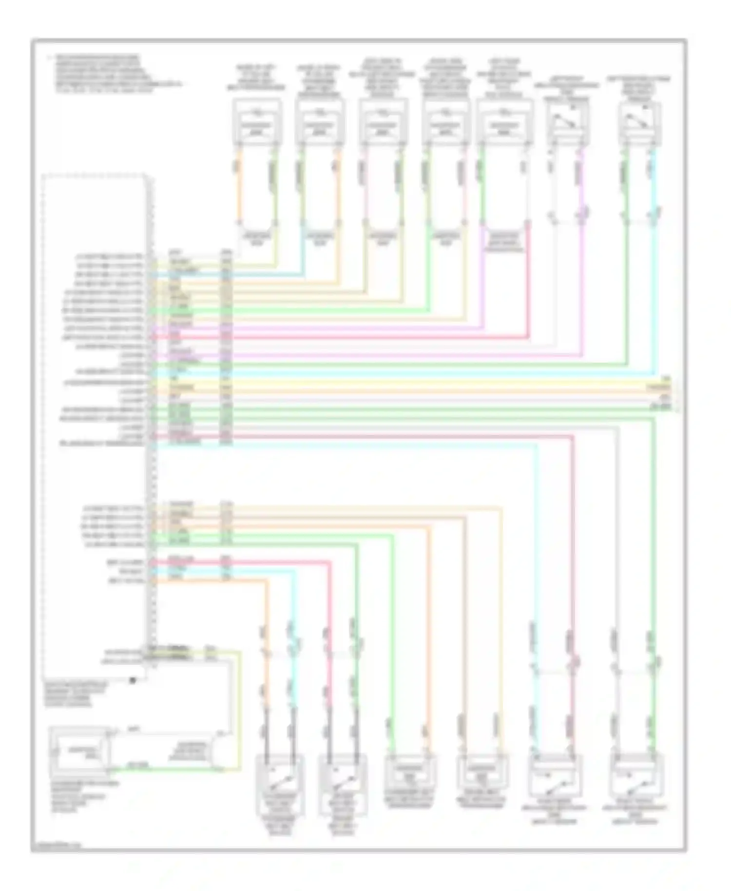 Traverse Chevrolet I (2008-2012): Supplemental restraints circuit (1 of 2)