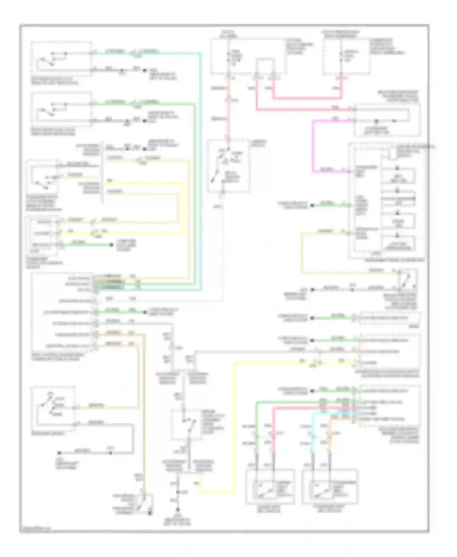 Traverse Chevrolet I (2008-2012): Warning systems circuit