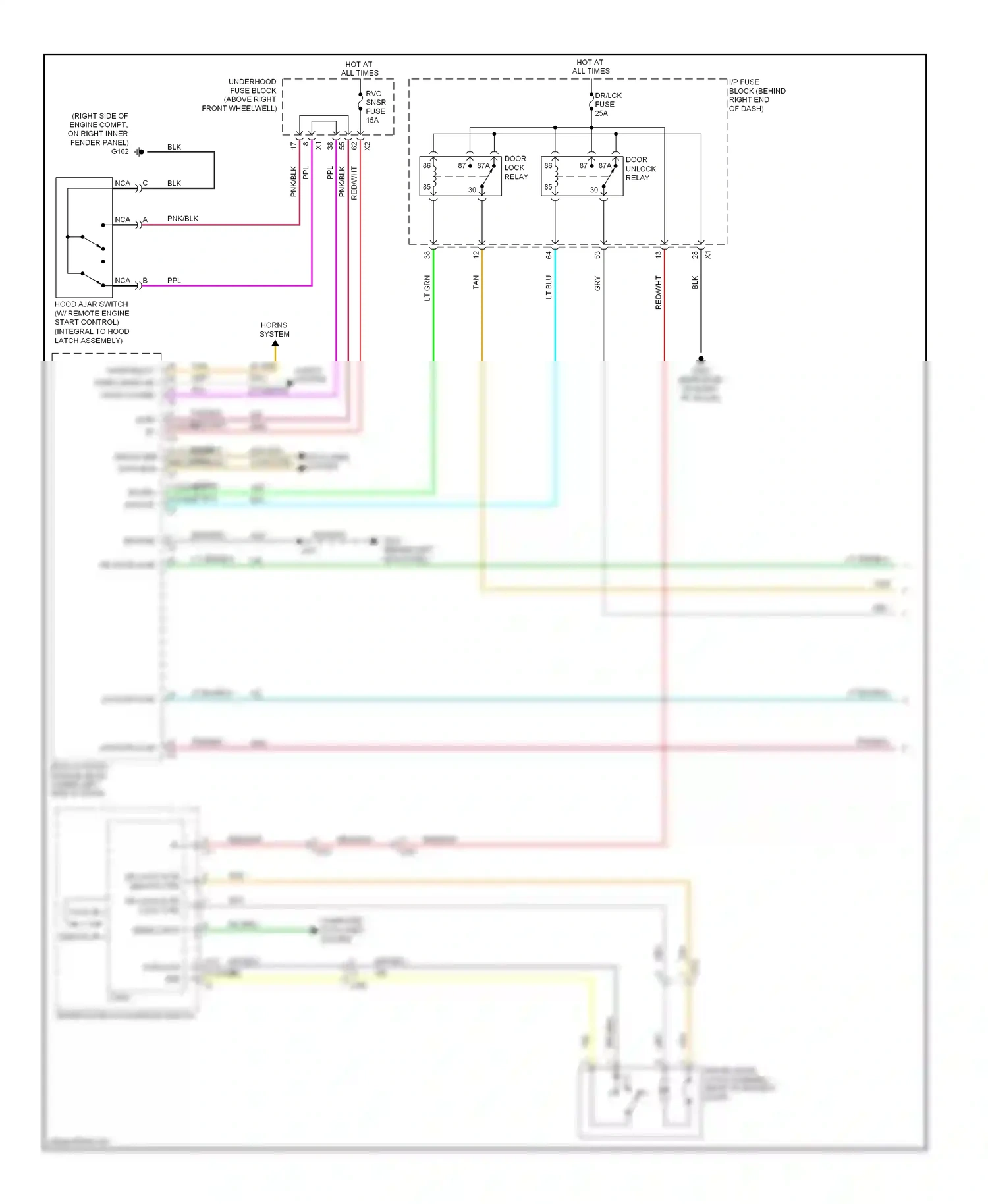 Chevrolet Traverse I (2008-2012) 7 9 doors locked doors unlock wiring diagram  (1 of 2)