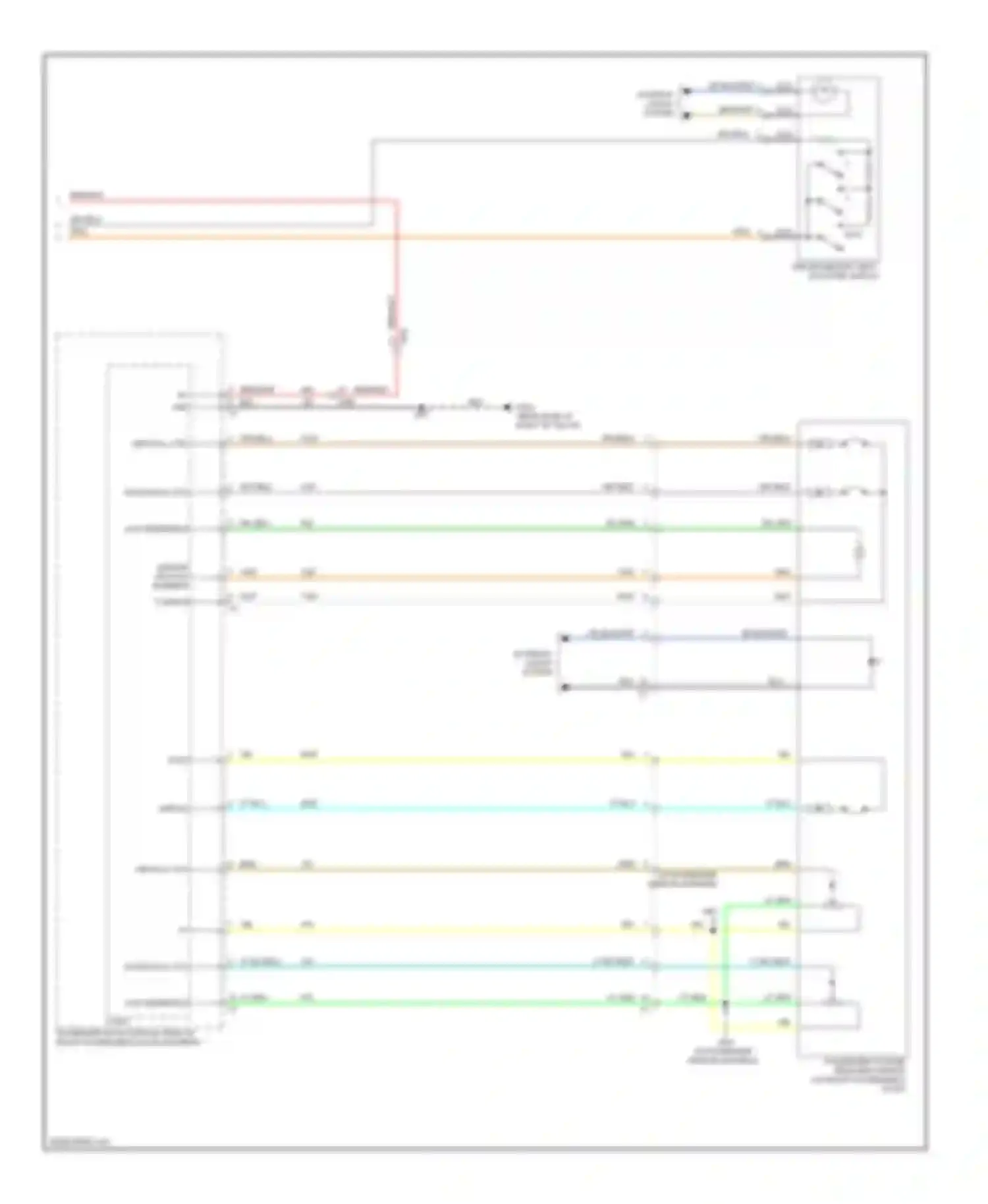 Wiring diagram driver memory seat adjuster switch for Chevrolet Traverse I (2008-2012) (3 of 4)