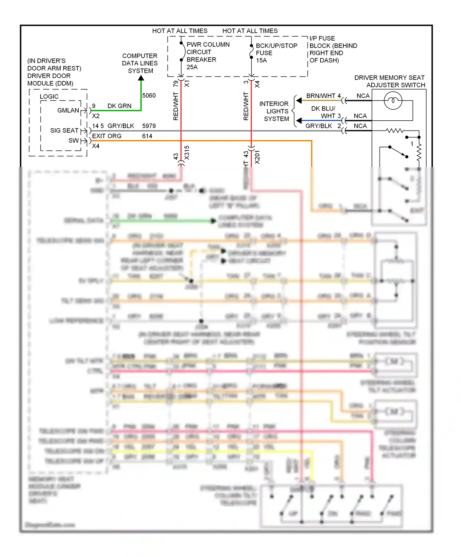 Chevrolet Traverse I (2008-2012) exit wiring diagram  (3 of 3)