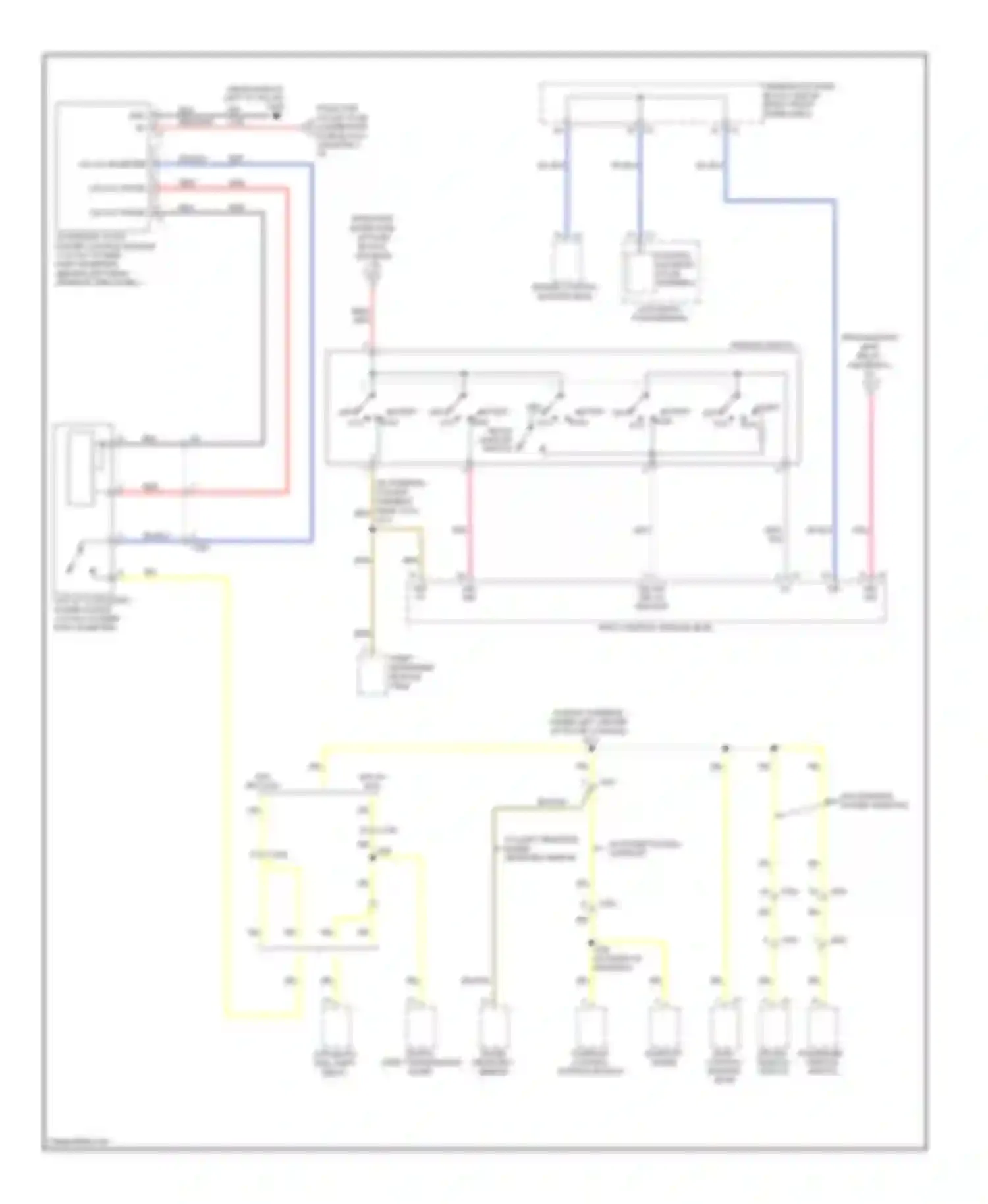 Wiring diagram passenger window switch for Chevrolet Traverse I (2008-2012) (3 of 4)