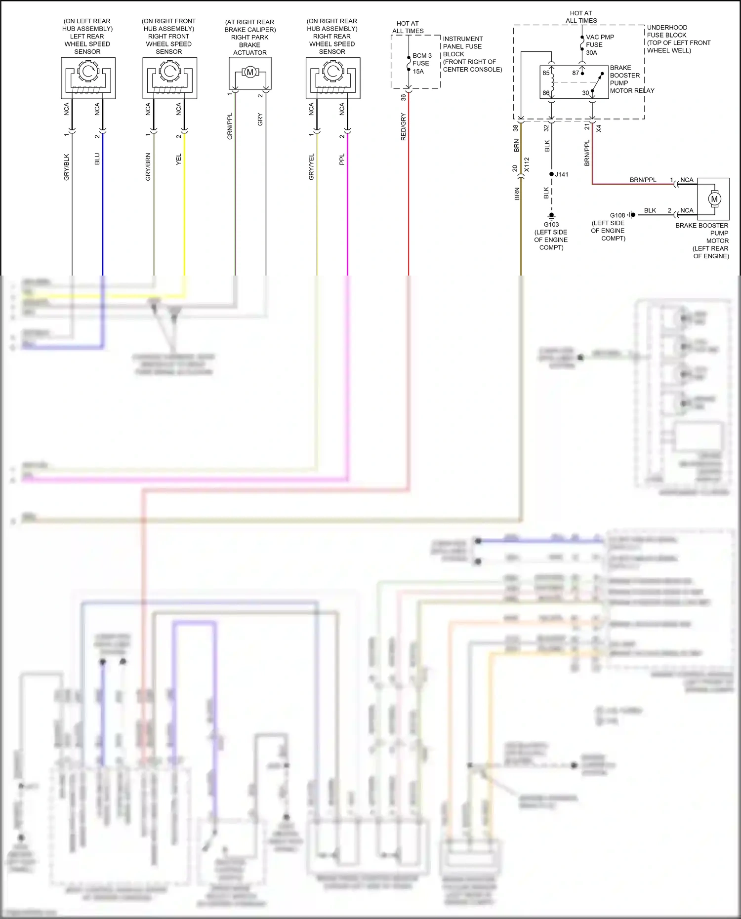 Chevrolet Traverse II (2017-2021) brn/ppl wiring diagram  (1 of 10)