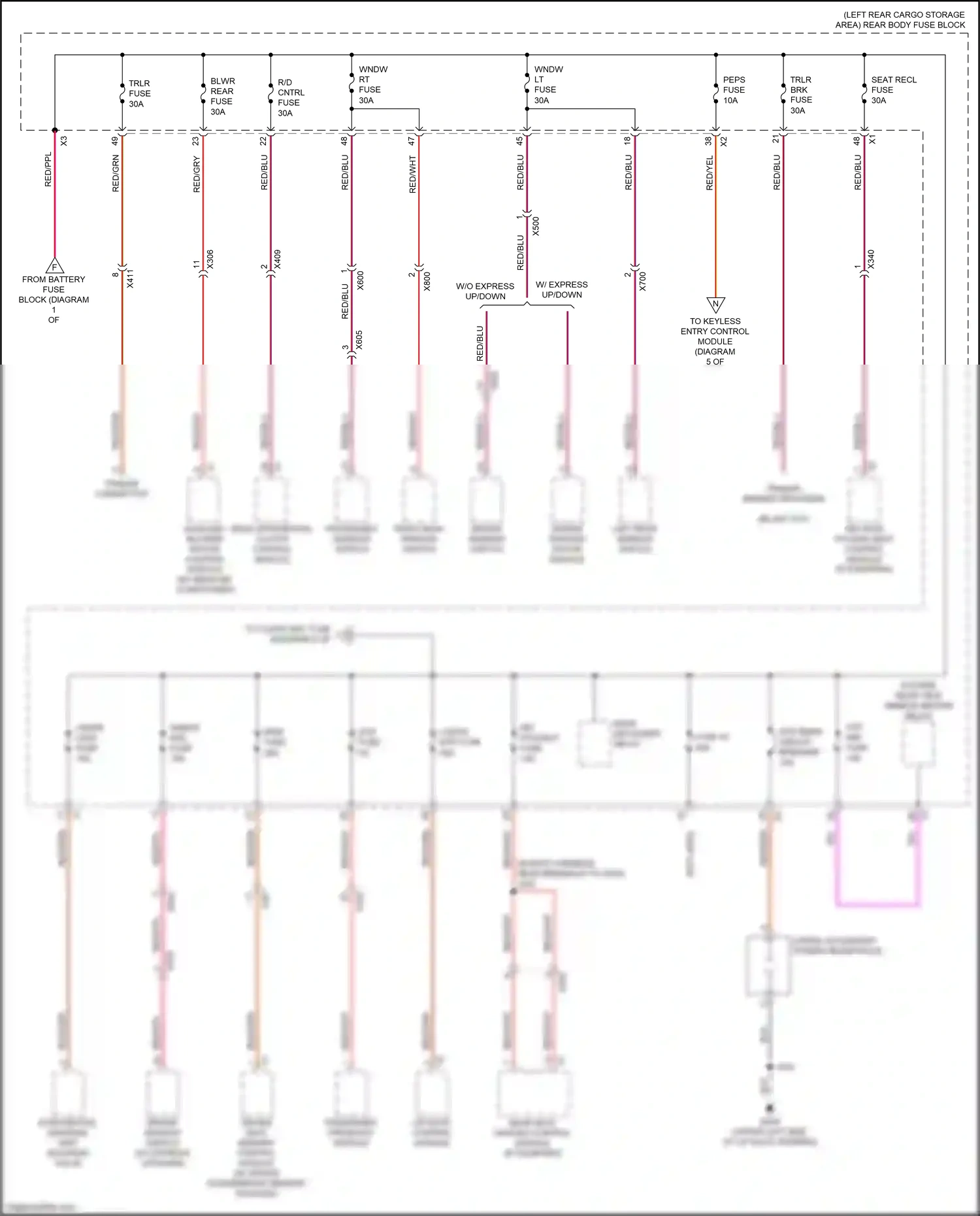 Chevrolet Traverse II (2017-2021) cargo accessory power receptacle wiring diagram  (2 of 2)