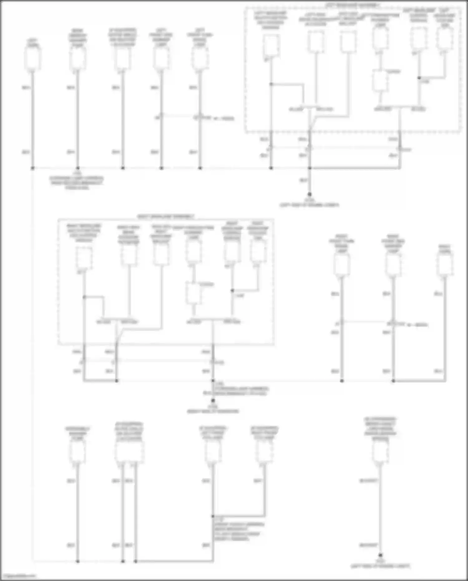 Wiring diagram left front turn signal lamp for Chevrolet Traverse II (2017-2021) (2 of 2)