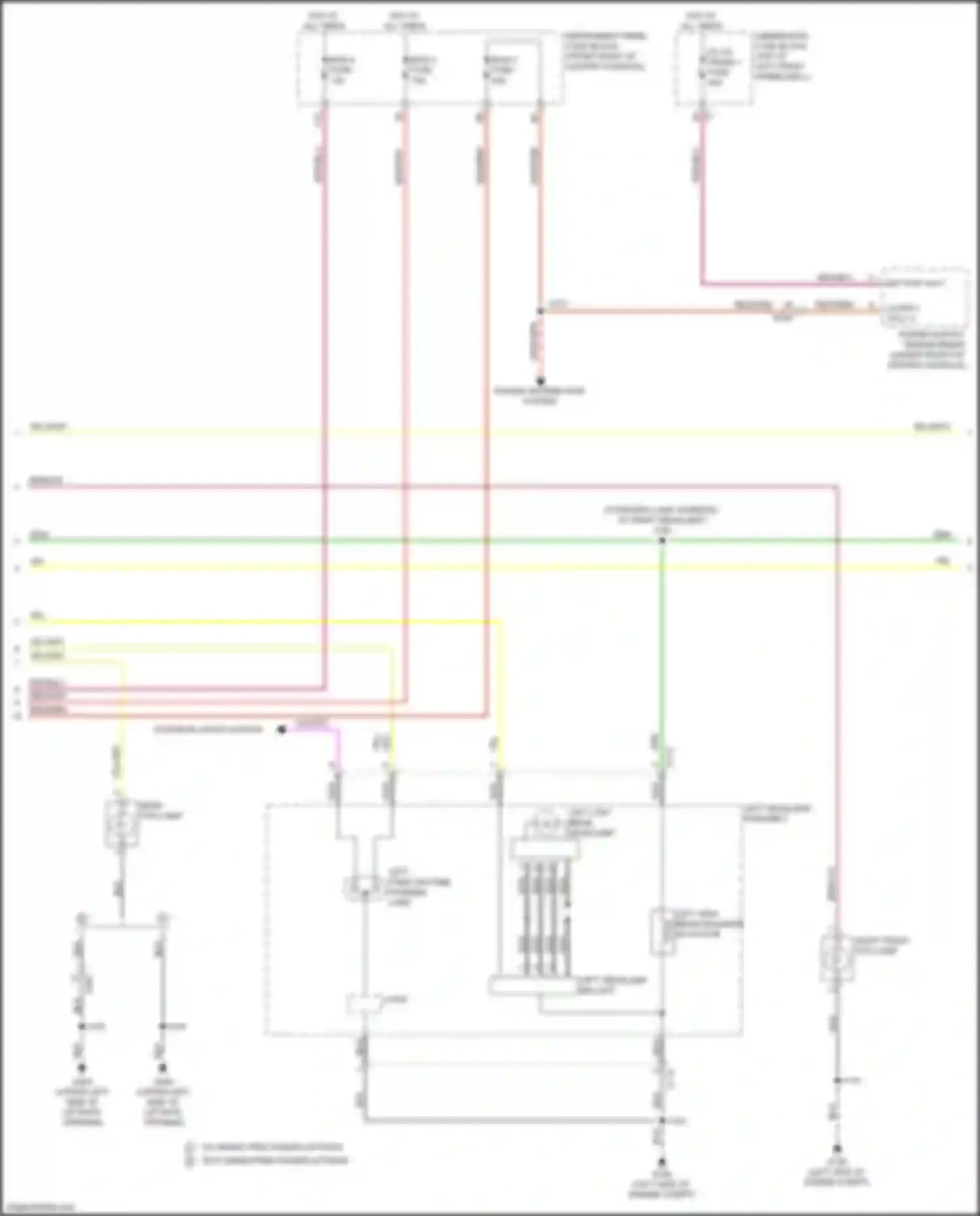 Wiring diagram left headlamp ballast for Chevrolet Traverse II (2017-2021) (2 of 2)