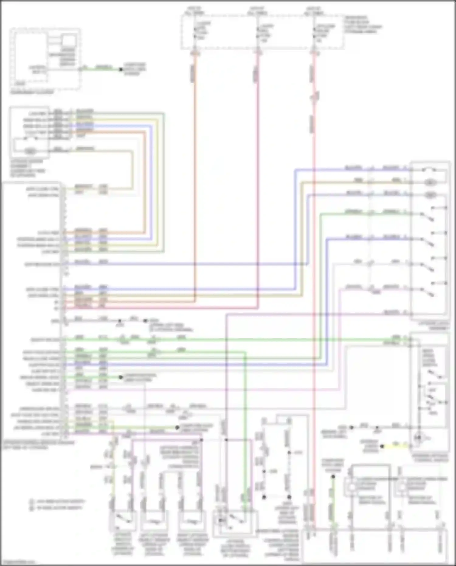 Wiring diagram left liftgate object sensor for Chevrolet Traverse II (2017-2021) (1 of 1)