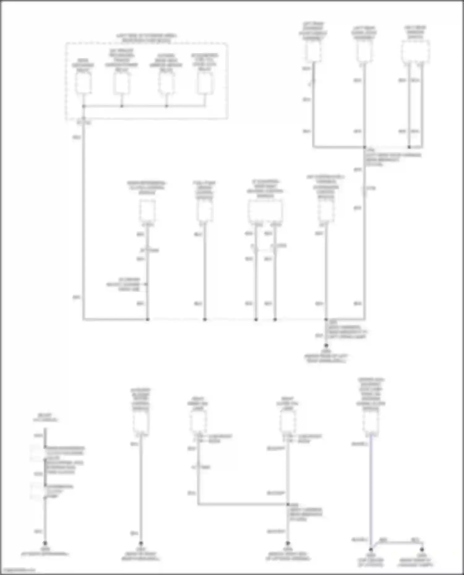 Wiring diagram left rear door latch assembly for Chevrolet Traverse II (2017-2021) (3 of 6)