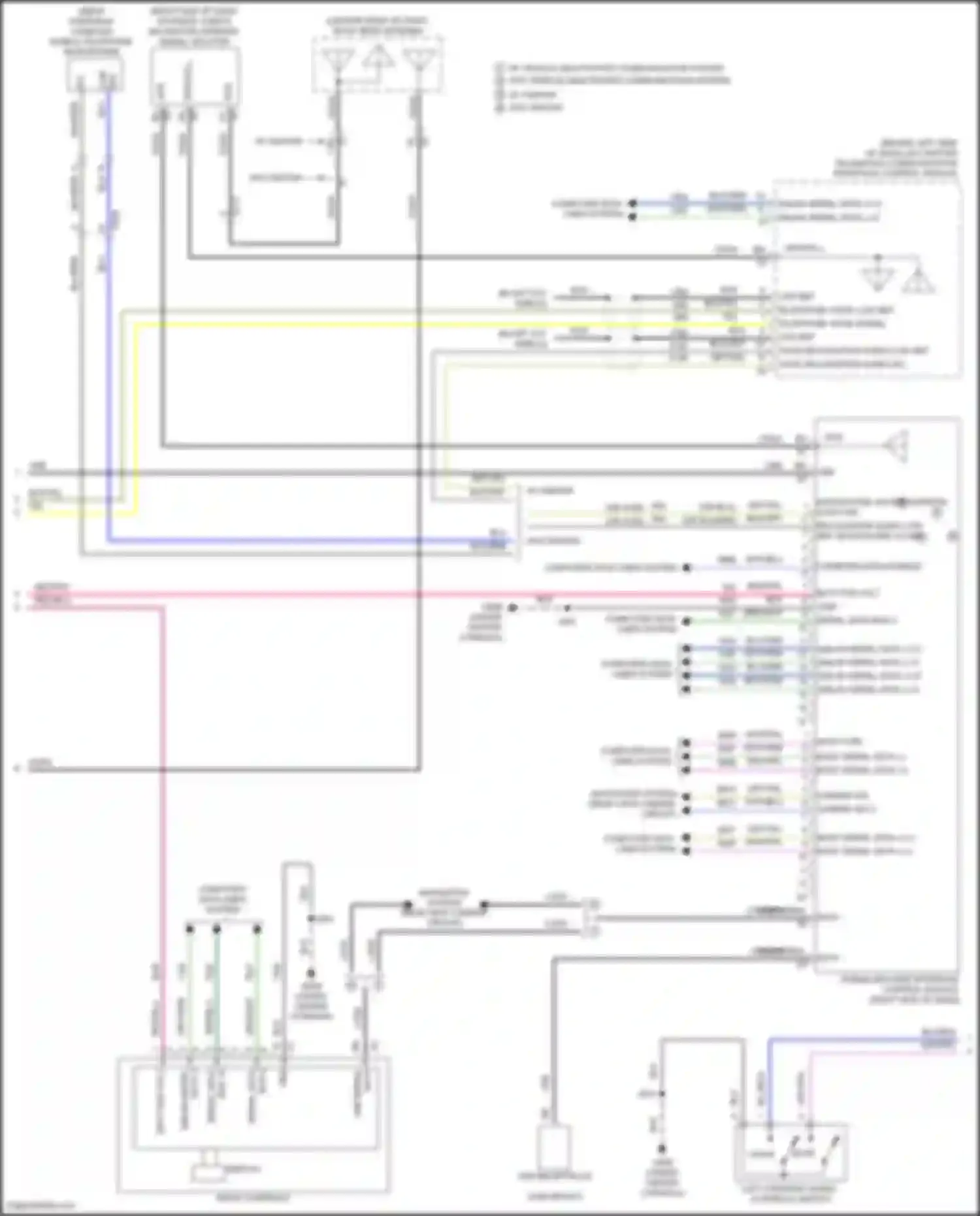 Wiring diagram navigation antenna signal splitter for Chevrolet Traverse II (2017-2021) (2 of 4)