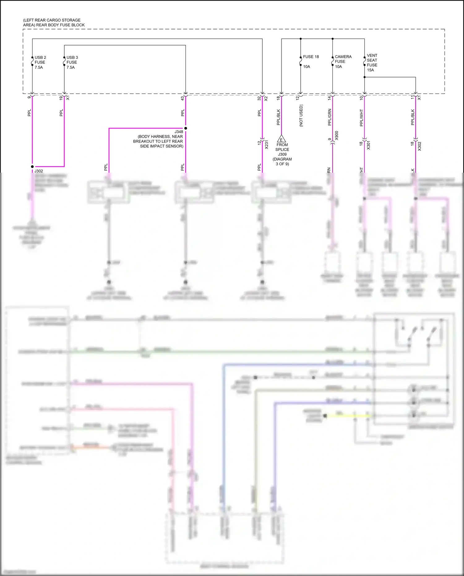 Chevrolet Traverse II (2017-2021) ppl/grn wiring diagram  (3 of 9)