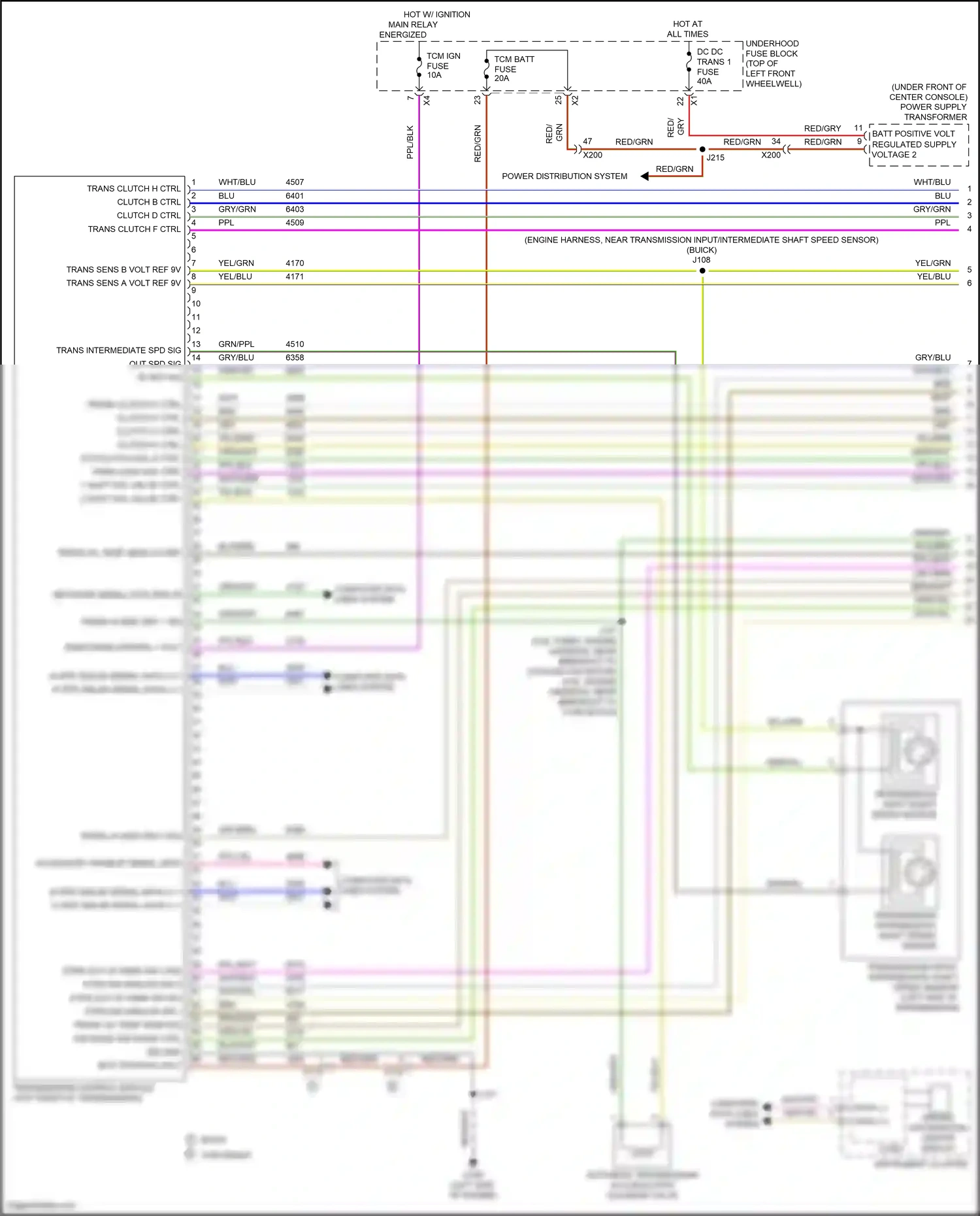 Chevrolet Traverse II (2017-2021) ppl/yel wiring diagram  (11 of 27)