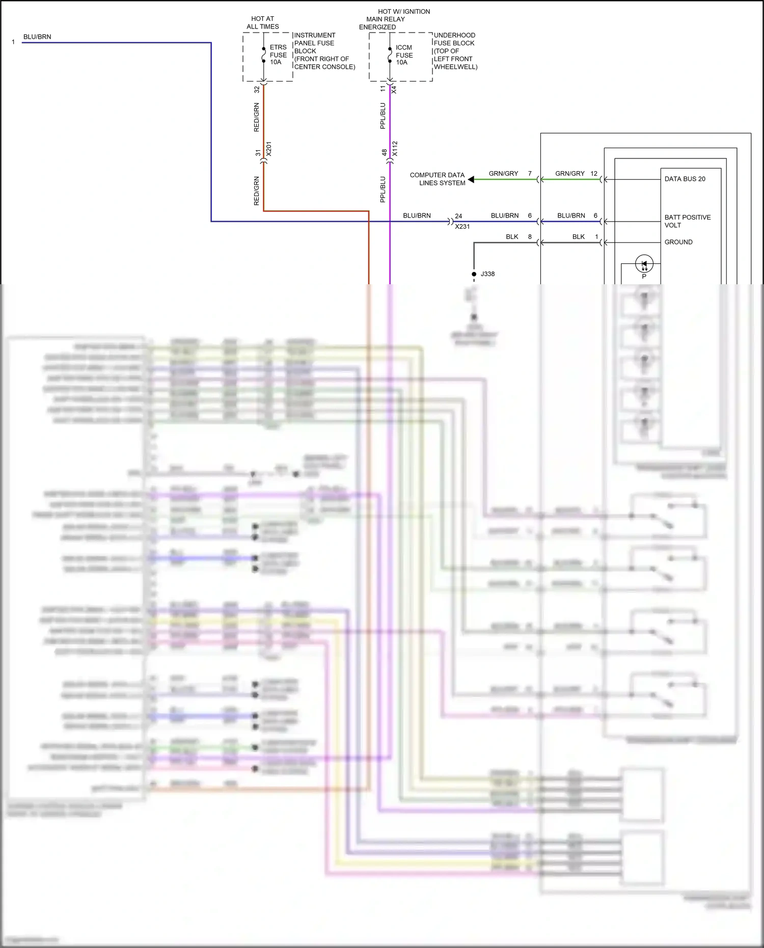 Chevrolet Traverse II (2017-2021) ppl/yel wiring diagram  (13 of 27)