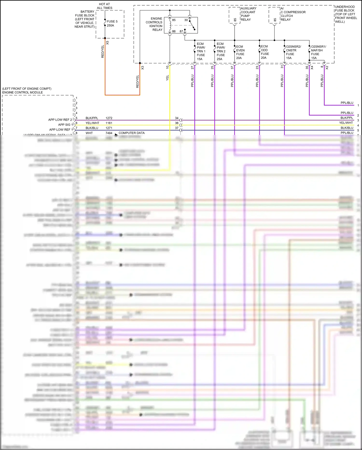 Chevrolet Traverse II (2017-2021) ppl/yel wiring diagram  (26 of 27)