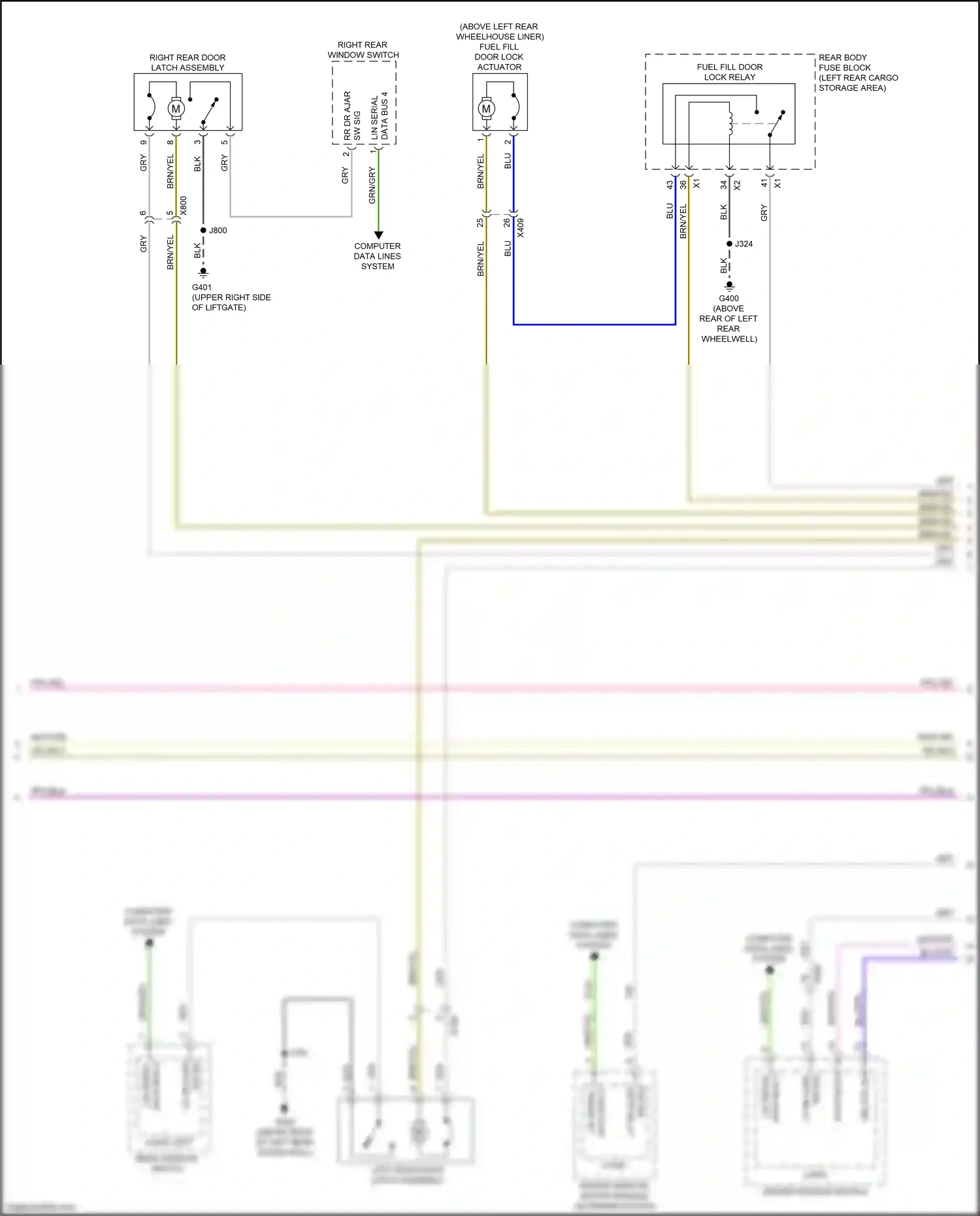 Chevrolet Traverse II (2017-2021) ppl/yel wiring diagram  (4 of 27)