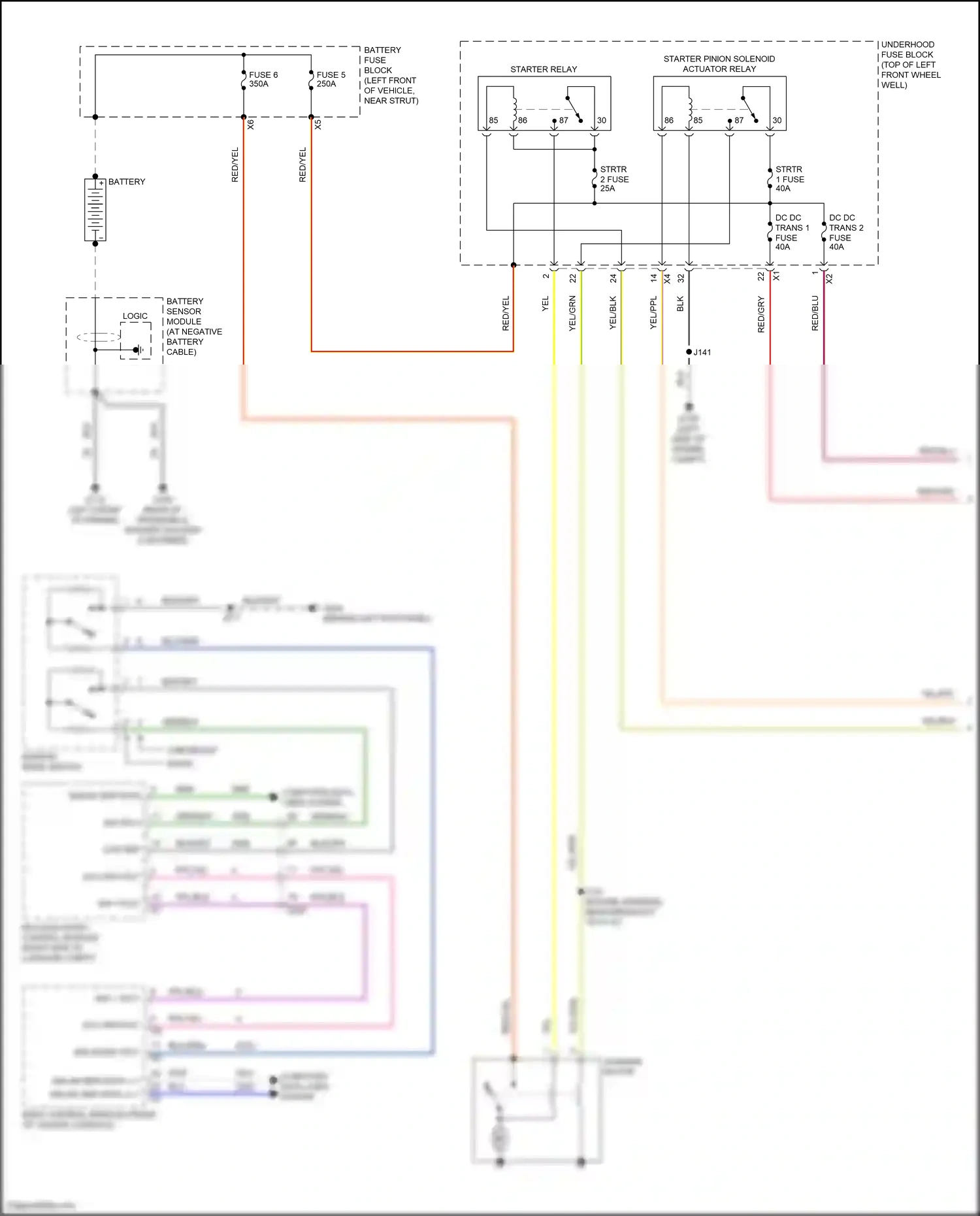 Chevrolet Traverse II (2017-2021) ppl/yel wiring diagram  (9 of 27)