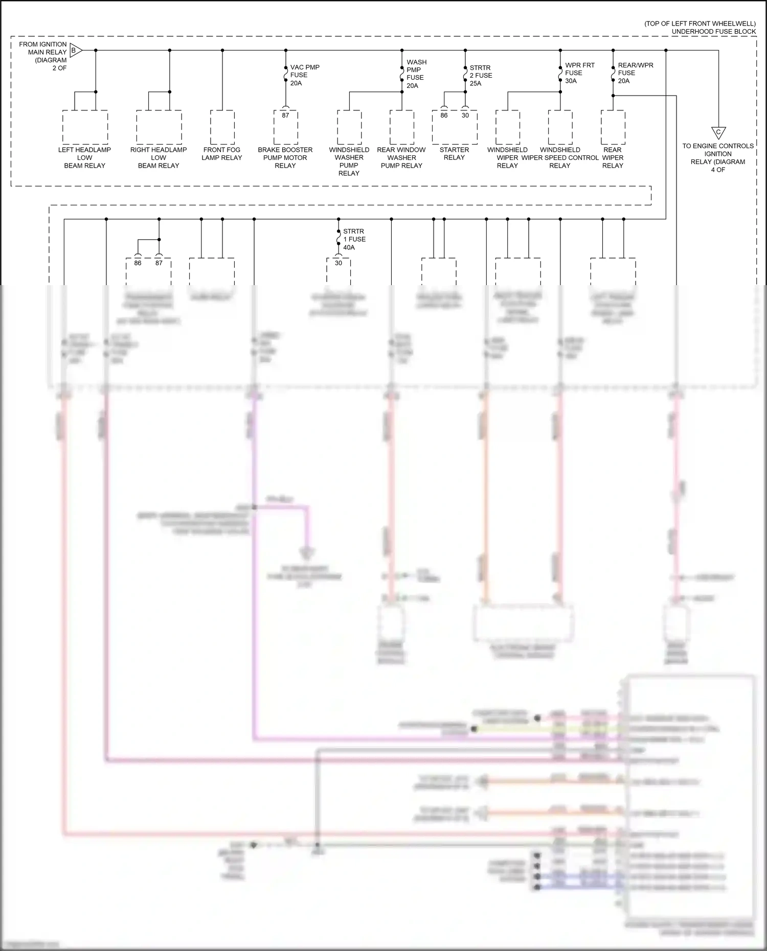 Chevrolet Traverse II (2017-2021) ppl/yel wiring diagram  (8 of 27)