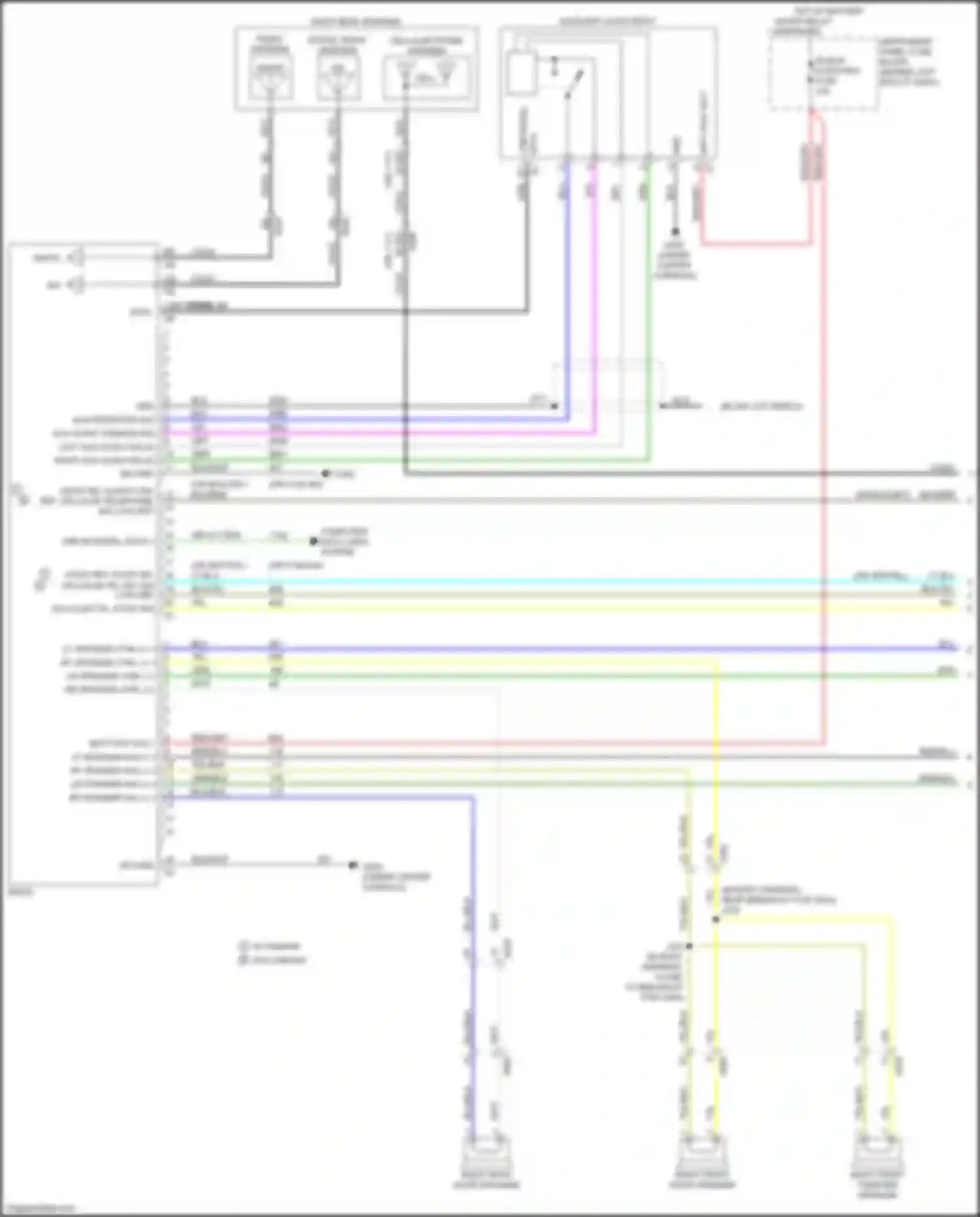 Wiring diagram aux audio common sig for Chevrolet Trax I facelift (2016-2022) (1 of 2)