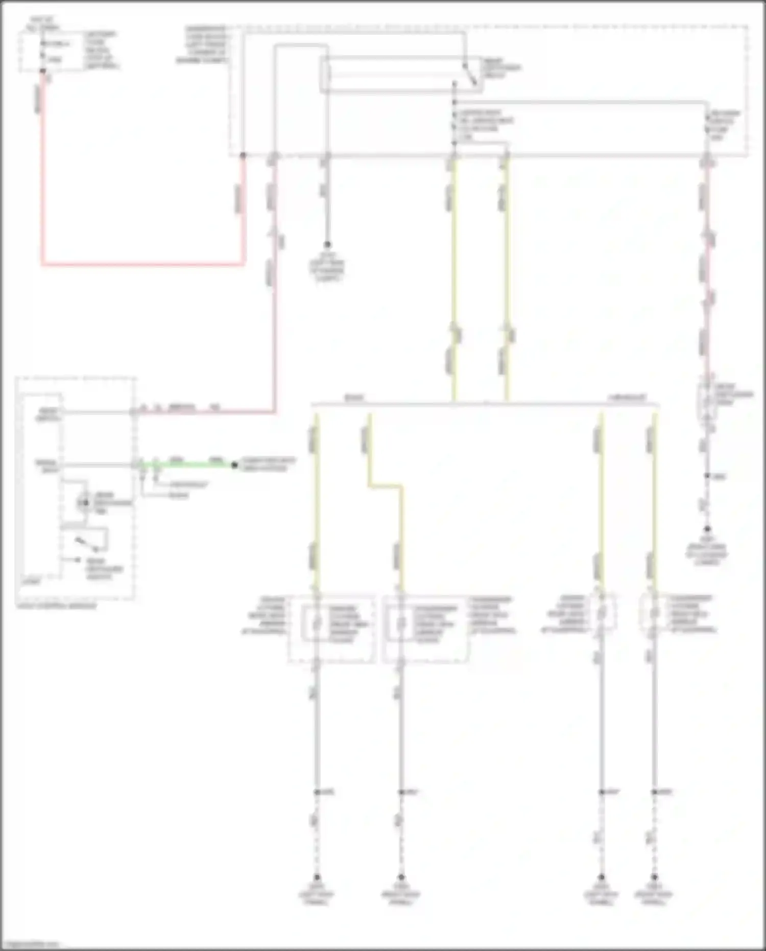 Wiring diagram driver outside rear view mirror glass for Chevrolet Trax I facelift (2016-2022) (1 of 1)