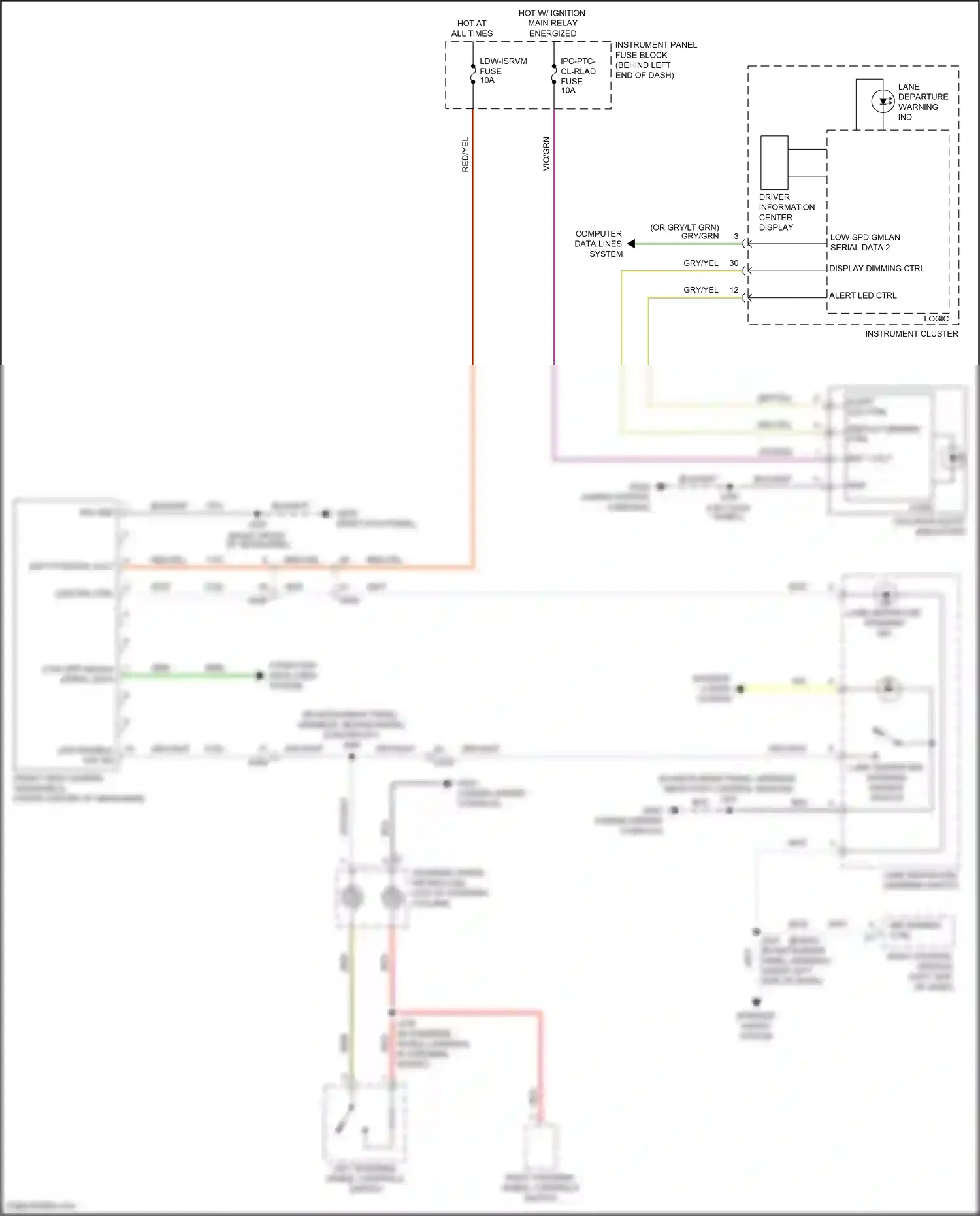 Chevrolet Trax I facelift (2016-2022) left steering wheel controls switch wiring diagram  (12 of 13)