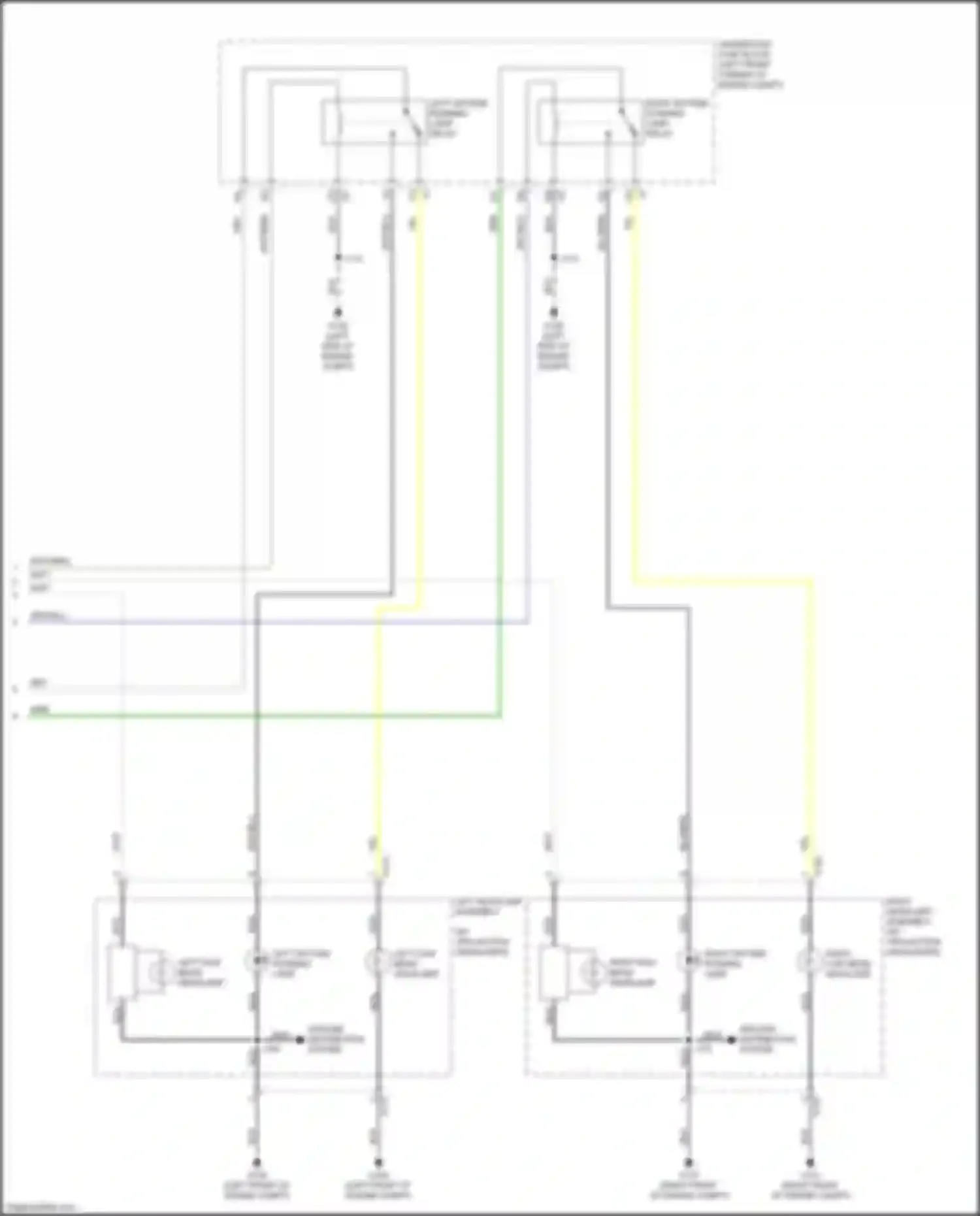Wiring diagram right daytime running lamp relay for Chevrolet Trax I facelift (2016-2022) (2 of 2)