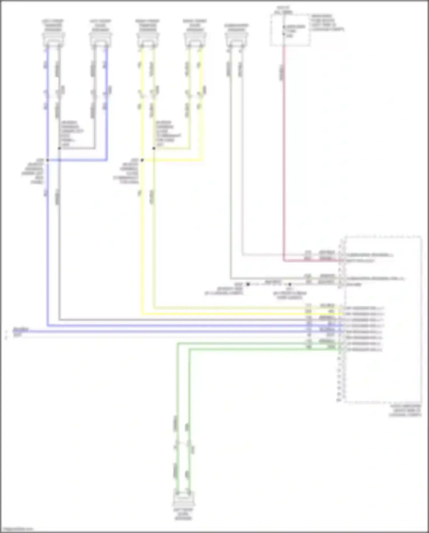 Wiring diagram subwoofer speaker for Chevrolet Trax I facelift (2016-2022) (1 of 2)