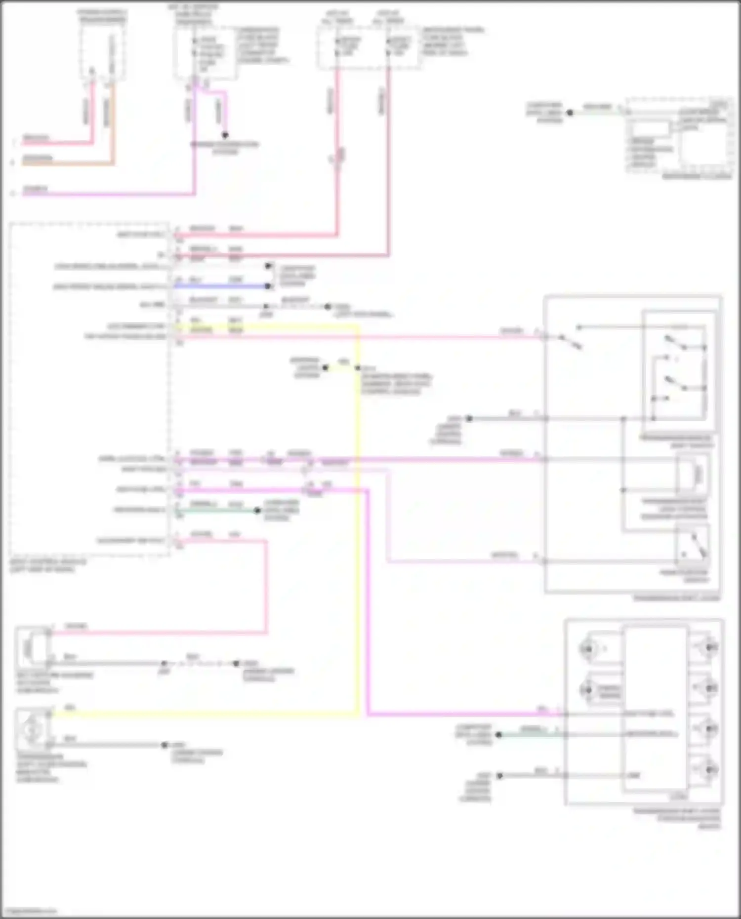 Wiring diagram tap up/tap down sw sig for Chevrolet Trax I facelift (2016-2022) (1 of 2)