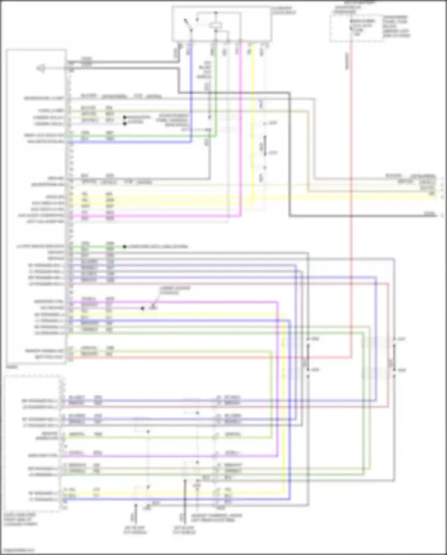 Wiring diagram auxiliary audio input for Chevrolet Trax I (2013-2017) (2 of 2)