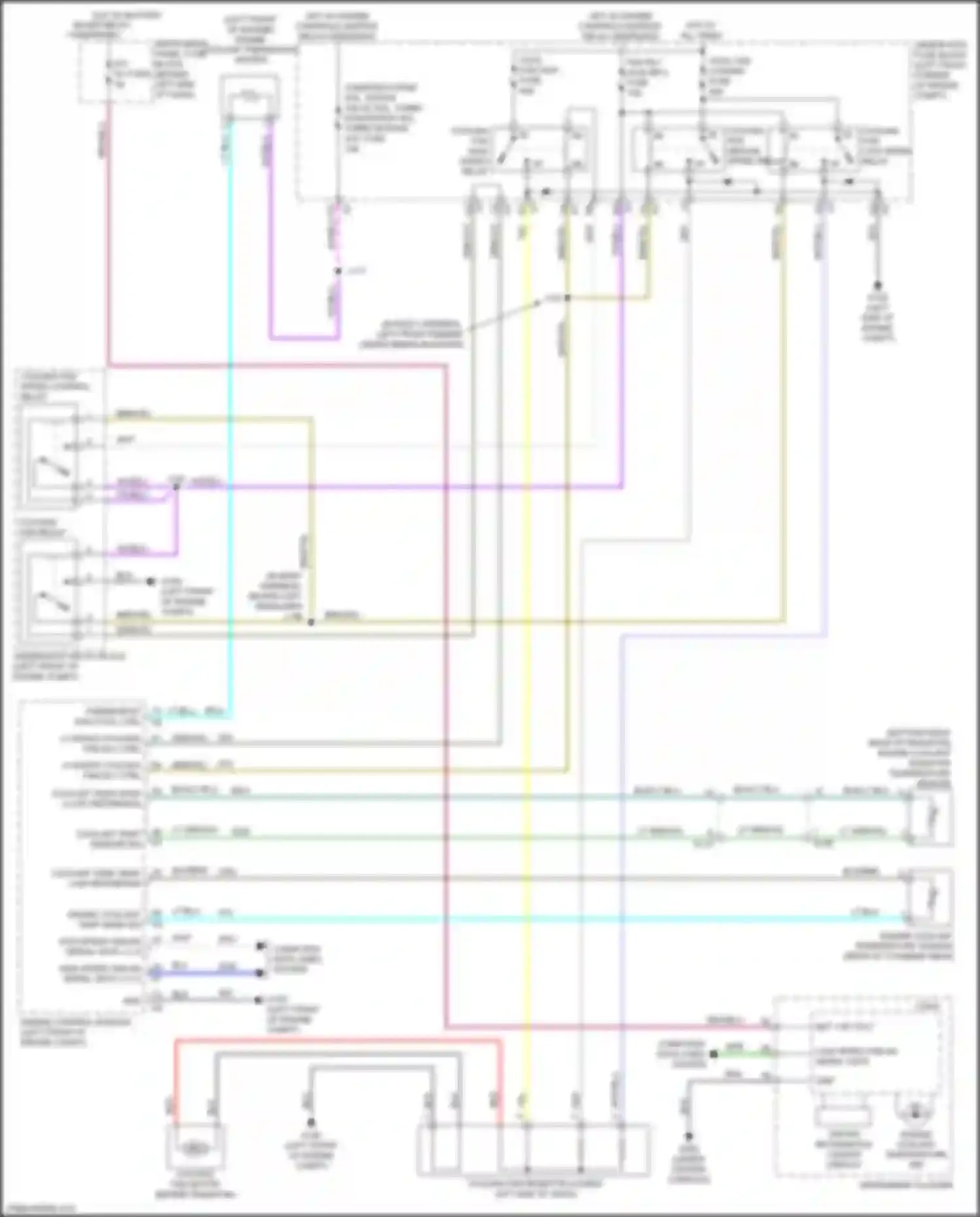 Wiring diagram cooling fan low speed relay for Chevrolet Trax I (2013-2017) (1 of 3)
