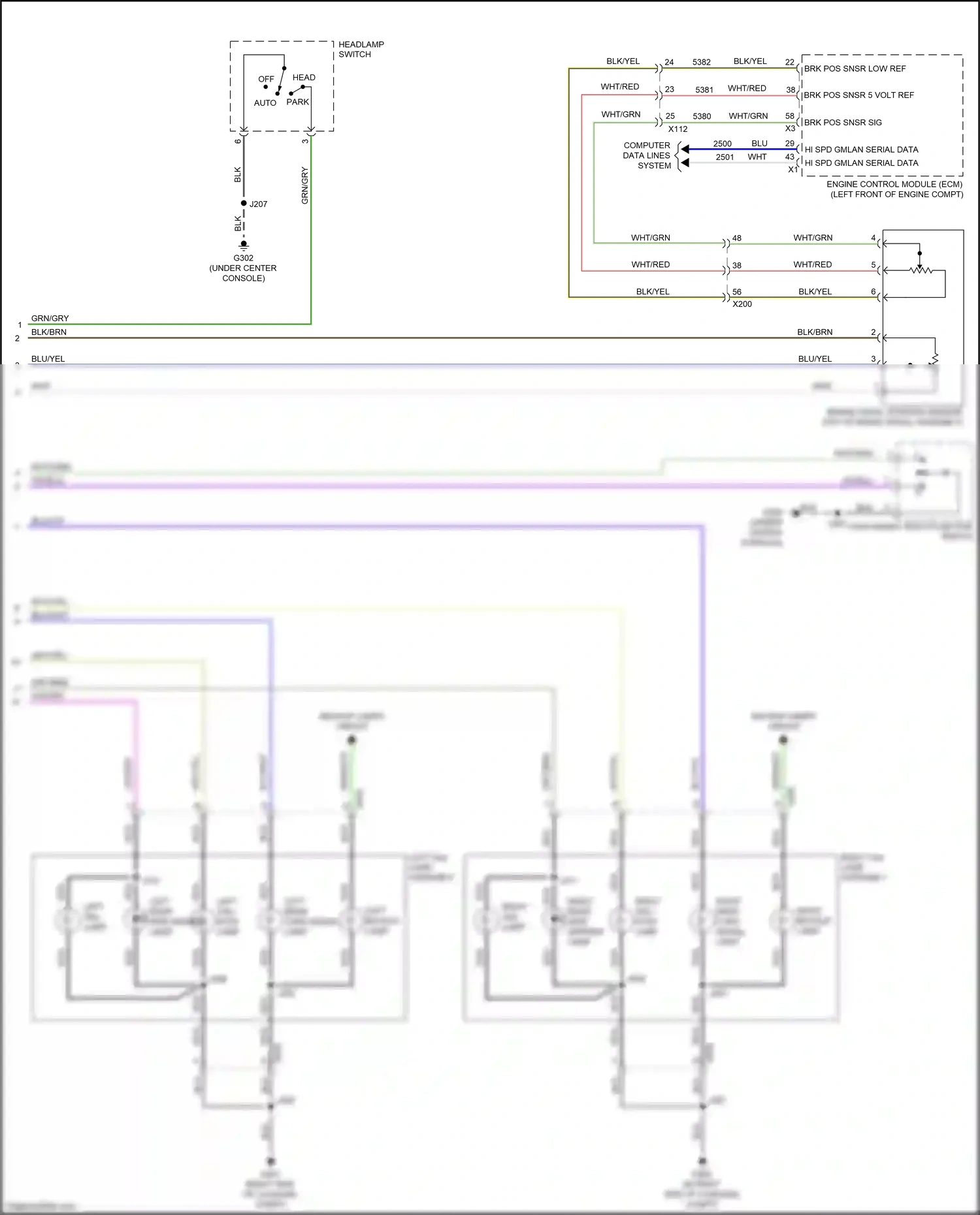Chevrolet Trax I (2013-2017) engine control module (ecm) (left front of engine compt) wiring diagram  (3 of 3)