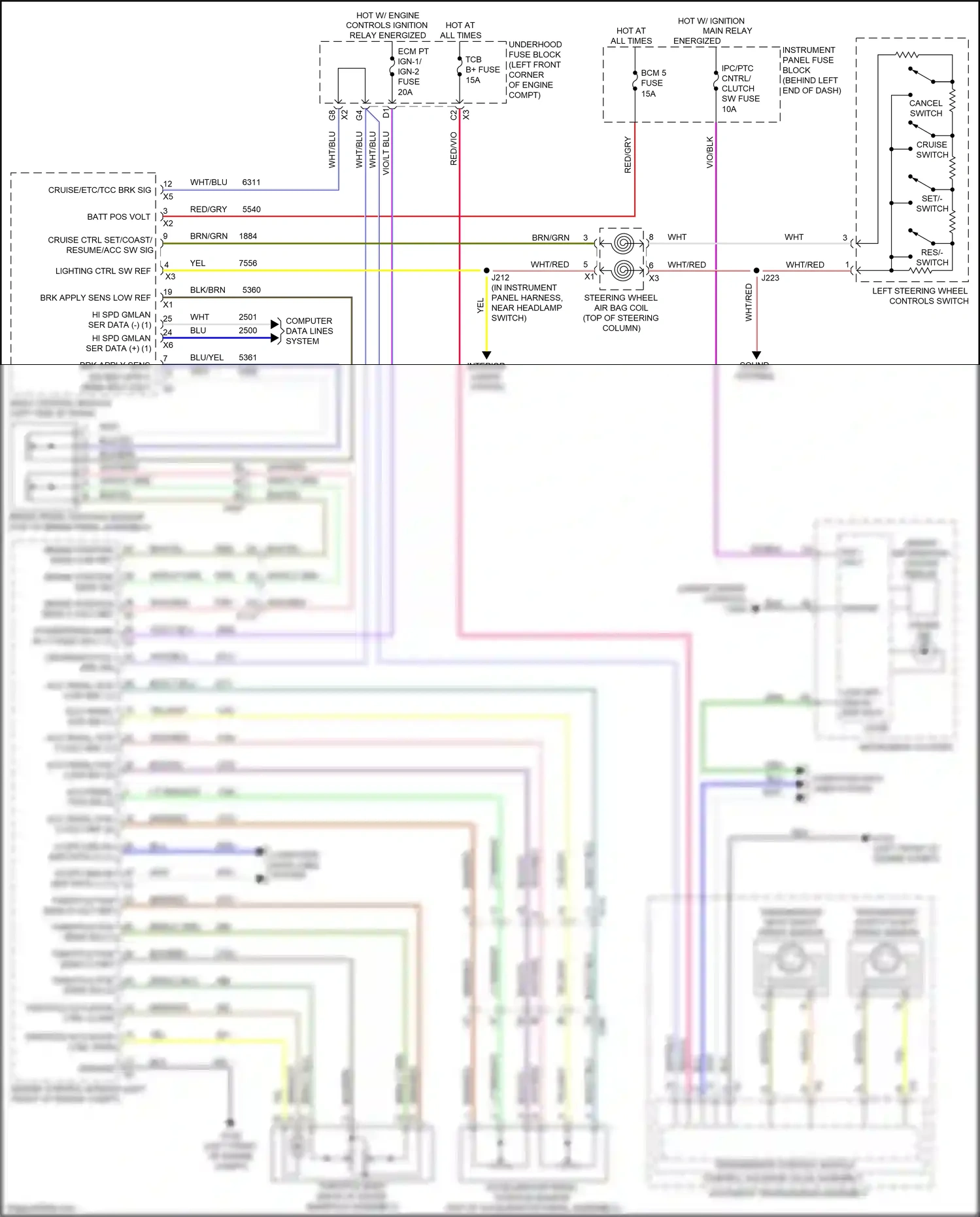 Chevrolet Trax I (2013-2017) engine control module (left front of engine compt) wiring diagram  (3 of 8)