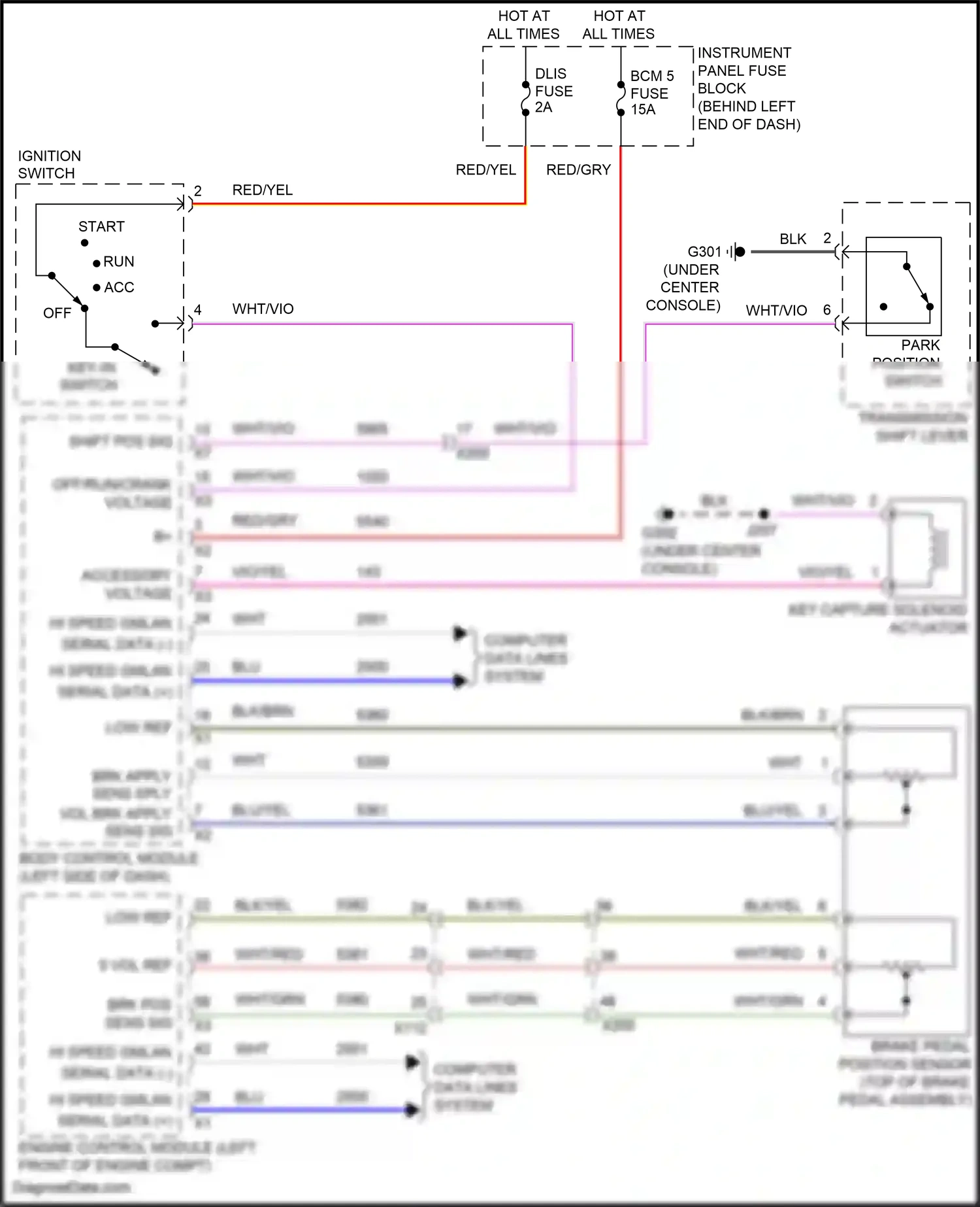 Chevrolet Trax I (2013-2017) engine control module (left front of engine compt) wiring diagram  (4 of 8)