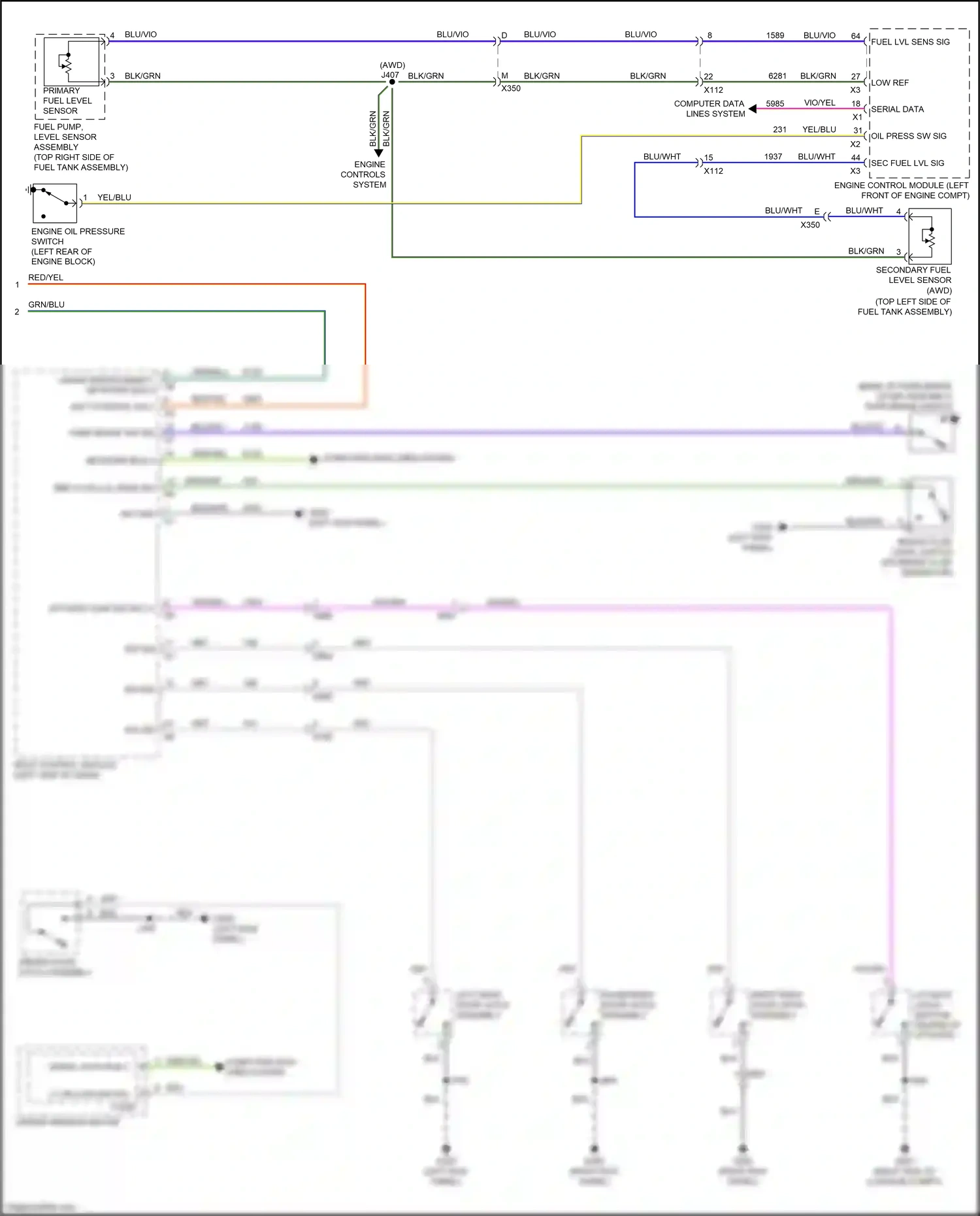 Chevrolet Trax I (2013-2017) engine control module (left front of engine compt) wiring diagram  (5 of 8)