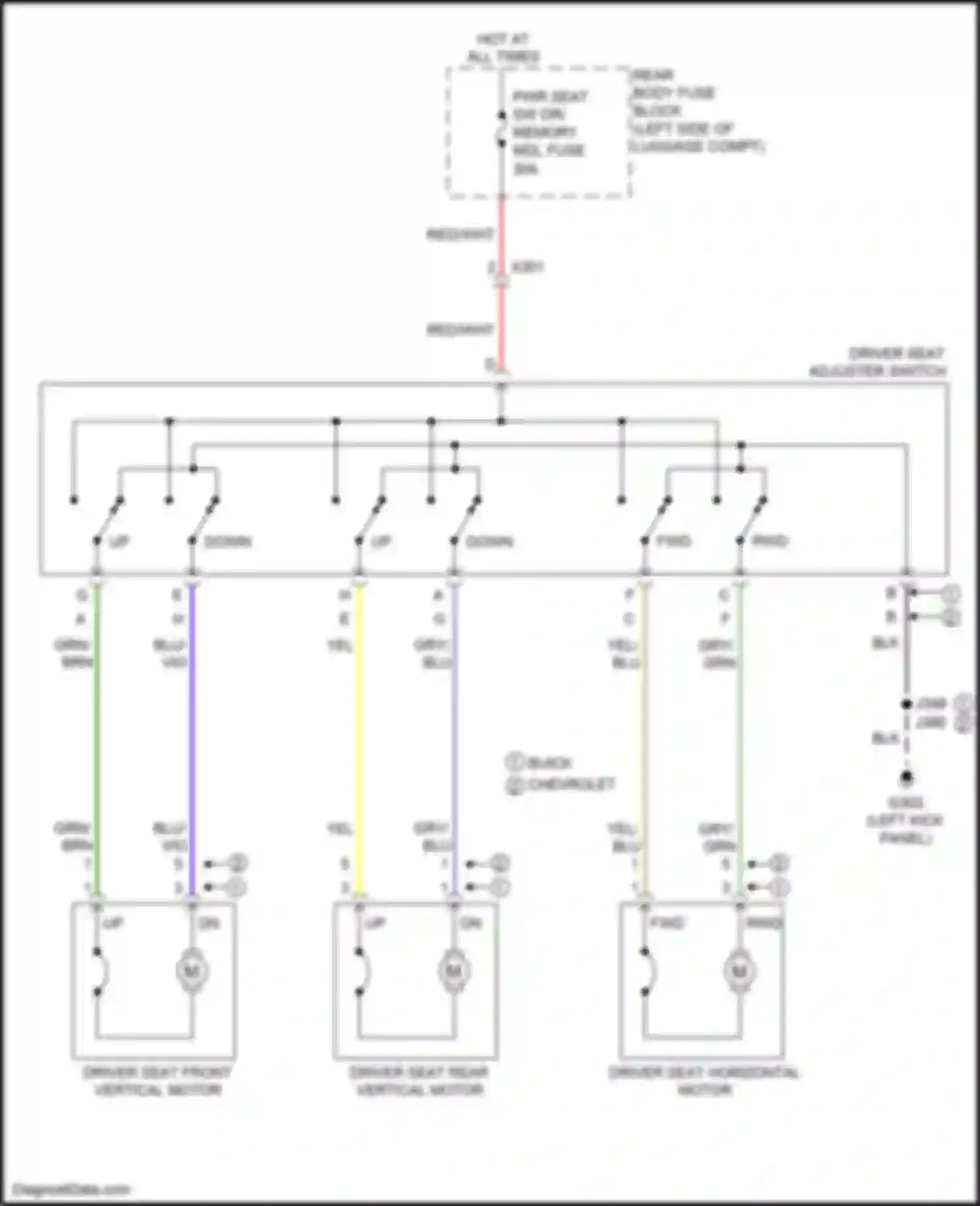 Wiring diagram gry for Chevrolet Trax I (2013-2017) (13 of 41)